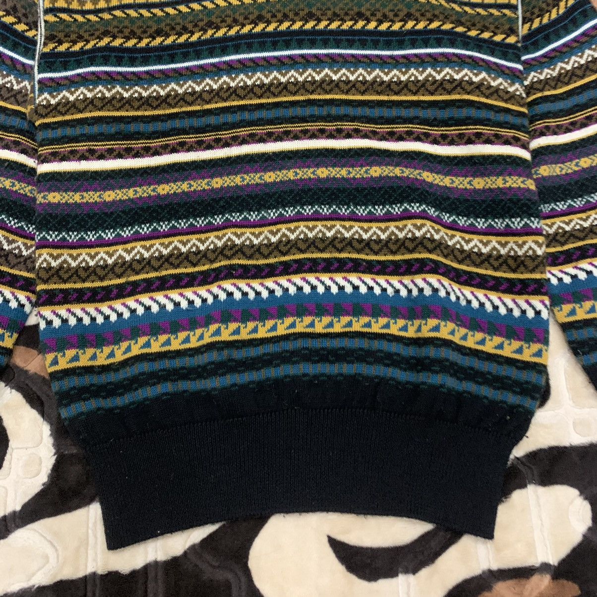 Aran Isles Knitwear × Kenzo KENZO Vintag 80s FairIsle Wool Knit Jumper Pullover Sweater Size US L / EU 52-54 / 3 - 4 Thumbnail