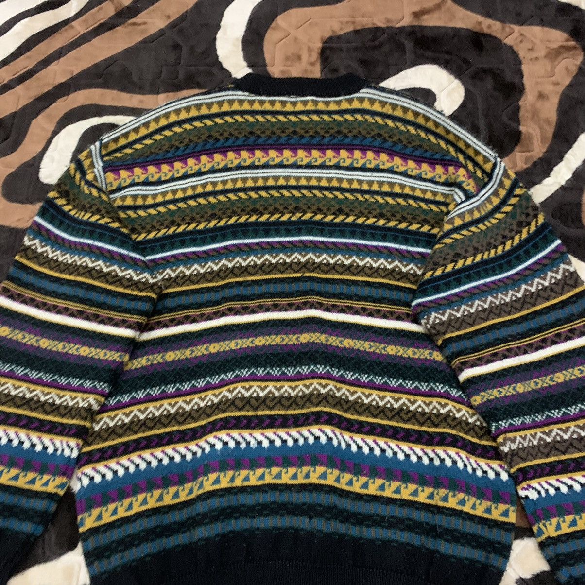 Aran Isles Knitwear × Kenzo KENZO Vintag 80s FairIsle Wool Knit Jumper Pullover Sweater Size US L / EU 52-54 / 3 - 11 Thumbnail