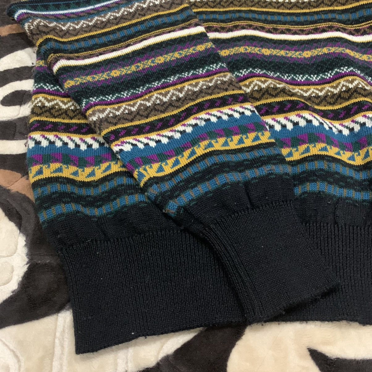 Aran Isles Knitwear × Kenzo KENZO Vintag 80s FairIsle Wool Knit Jumper Pullover Sweater Size US L / EU 52-54 / 3 - 7 Thumbnail