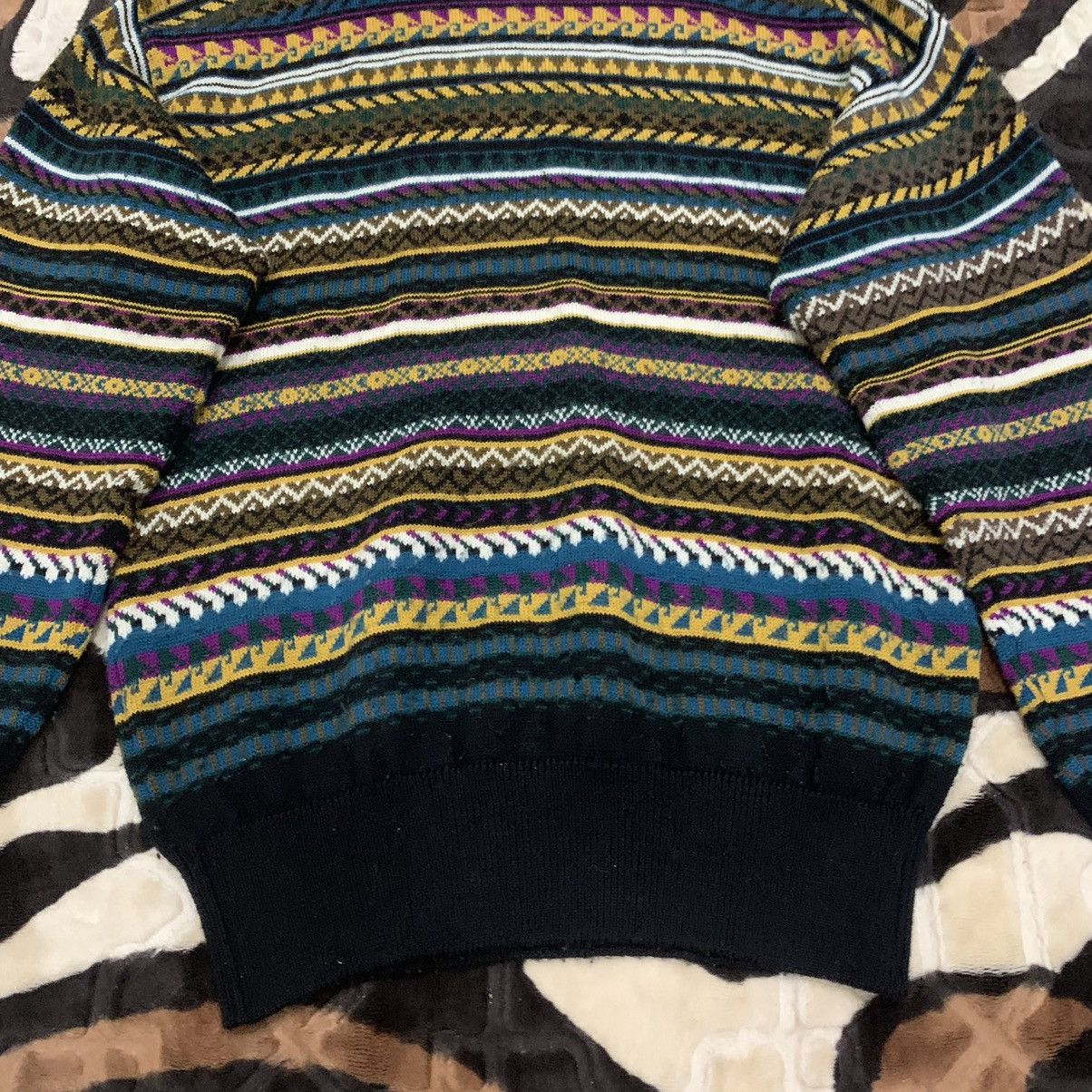 Aran Isles Knitwear × Kenzo KENZO Vintag 80s FairIsle Wool Knit Jumper Pullover Sweater Size US L / EU 52-54 / 3 - 12 Thumbnail