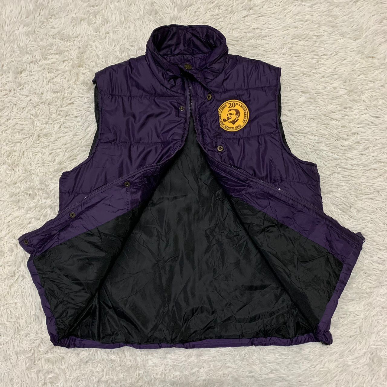 Japanese Brand Suntory coffee 20th Anniversary since 1992 thin puffer vest Size US L / EU 52-54 / 3 - 3 Thumbnail