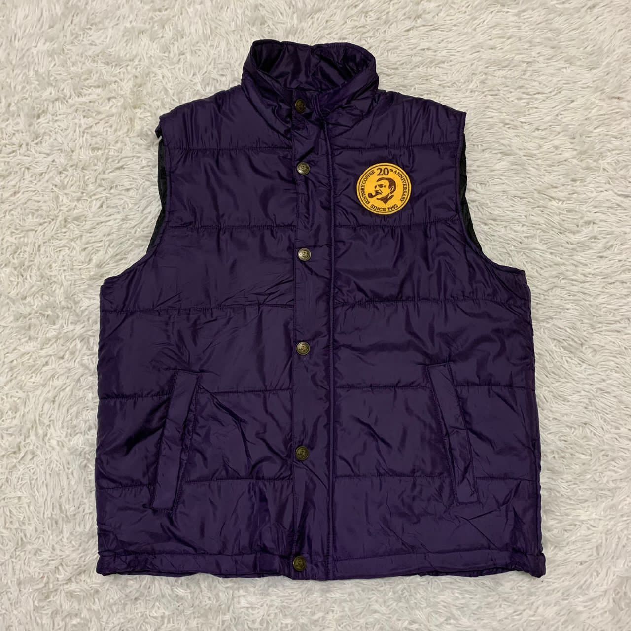 Japanese Brand Suntory coffee 20th Anniversary since 1992 thin puffer vest Size US L / EU 52-54 / 3 - 10 Thumbnail