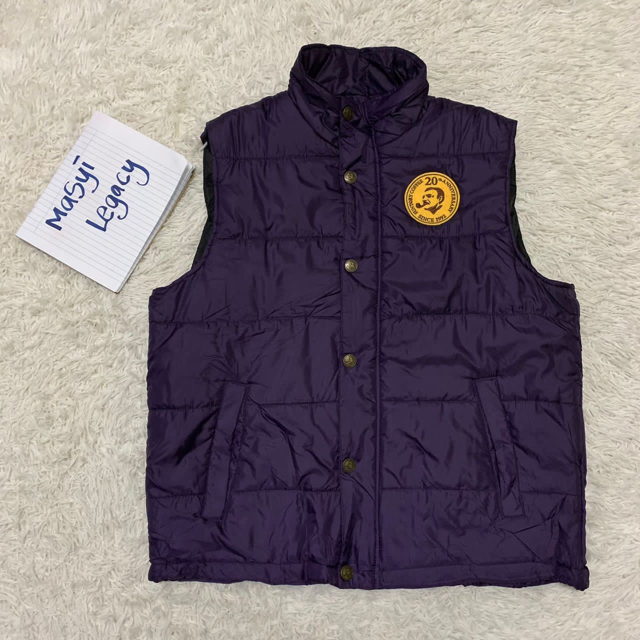 Japanese Brand Suntory coffee 20th Anniversary since 1992 thin puffer vest Size US L / EU 52-54 / 3 - 1 Thumbnail
