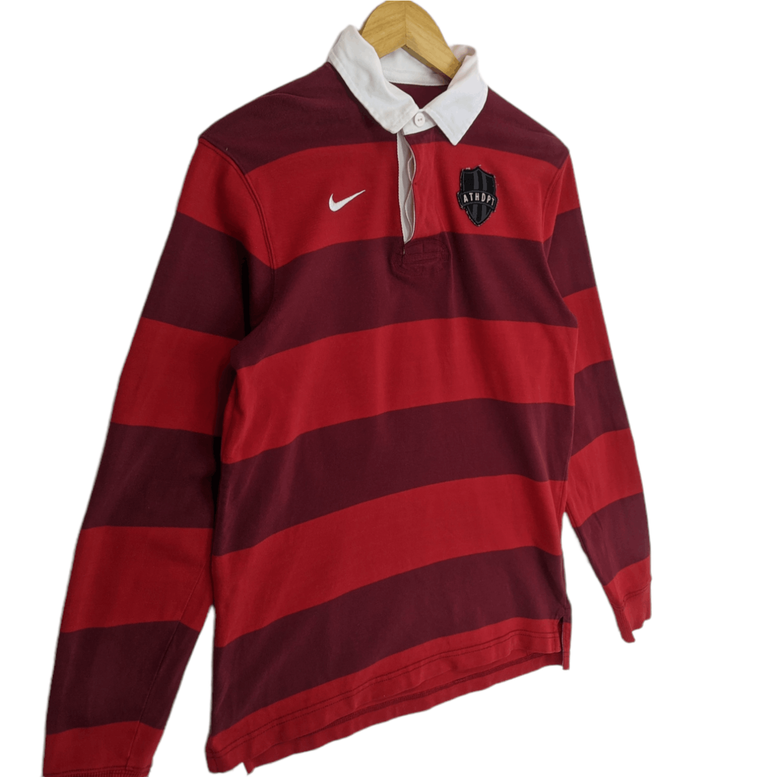 Nike Vintage 2000's NIKE Striped Polo Jumper Sweatshirt Size US S / EU 44-46 / 1 - 3 Thumbnail