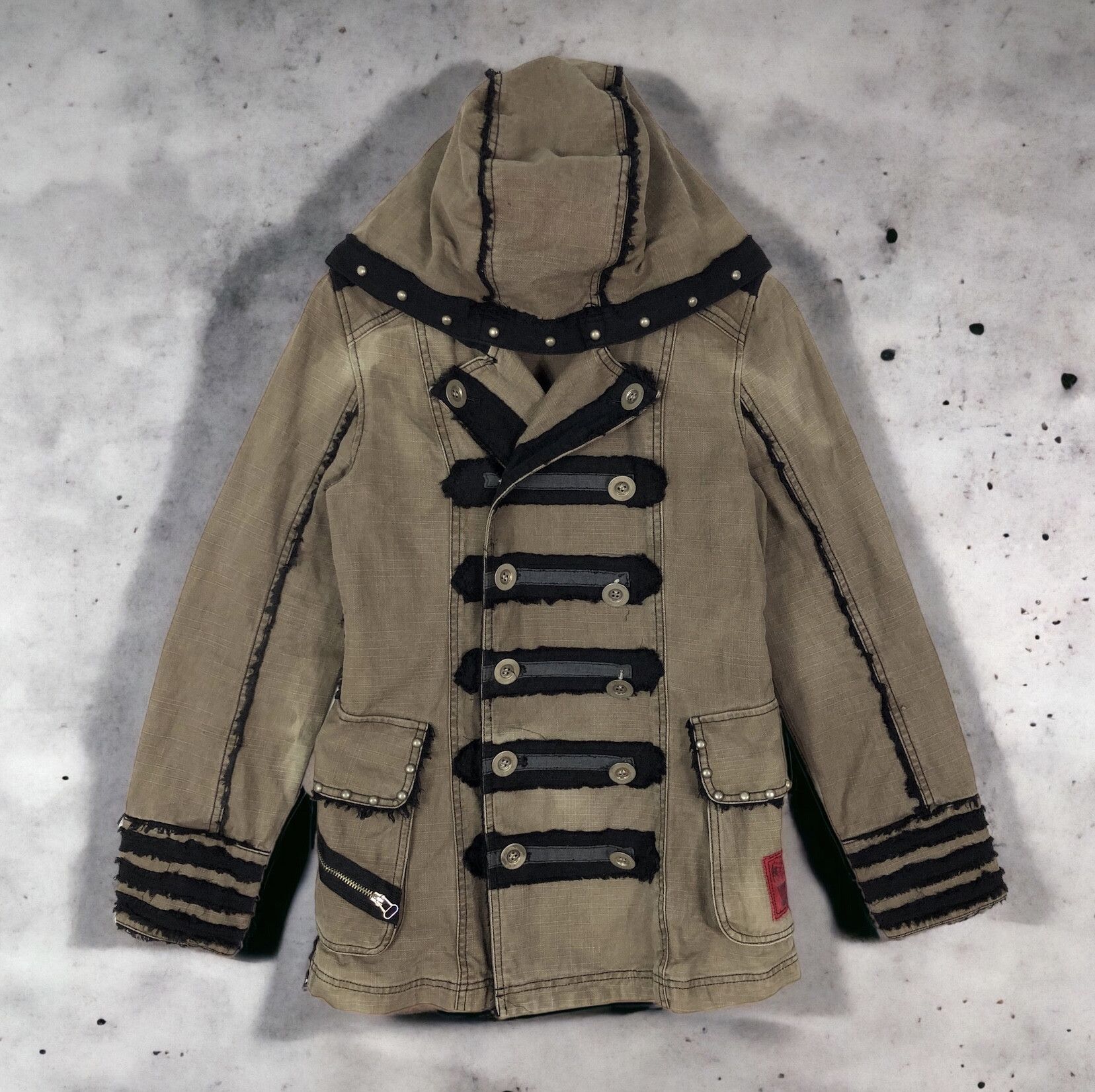 Japanese Brand RARE🔥JAPAN ALGONQUINS PUNK MOTIVES HOODED JACKET Size US S / EU 44-46 / 1 - 2 Thumbnail