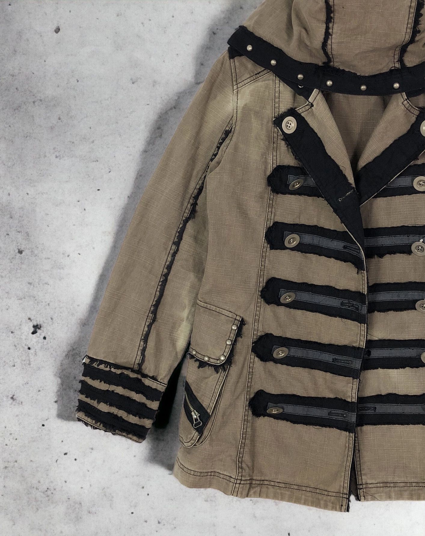 Japanese Brand RARE🔥JAPAN ALGONQUINS PUNK MOTIVES HOODED JACKET Size US S / EU 44-46 / 1 - 8 Thumbnail