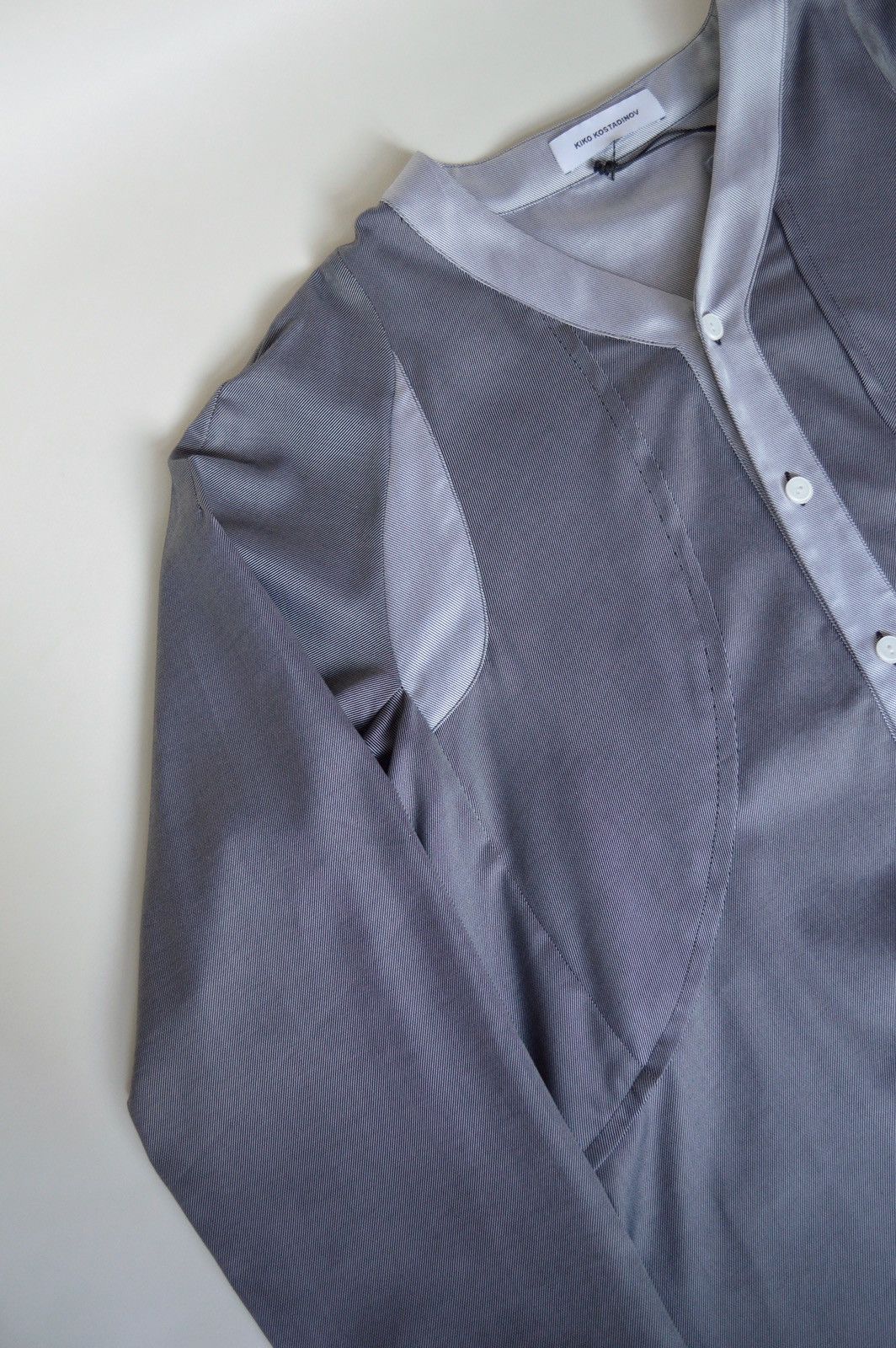 Kiko Kostadinov A/W 19 ‘Midnight Stripe’ Goff Shirt Size US XL / EU 56 / 4 - 5 Thumbnail