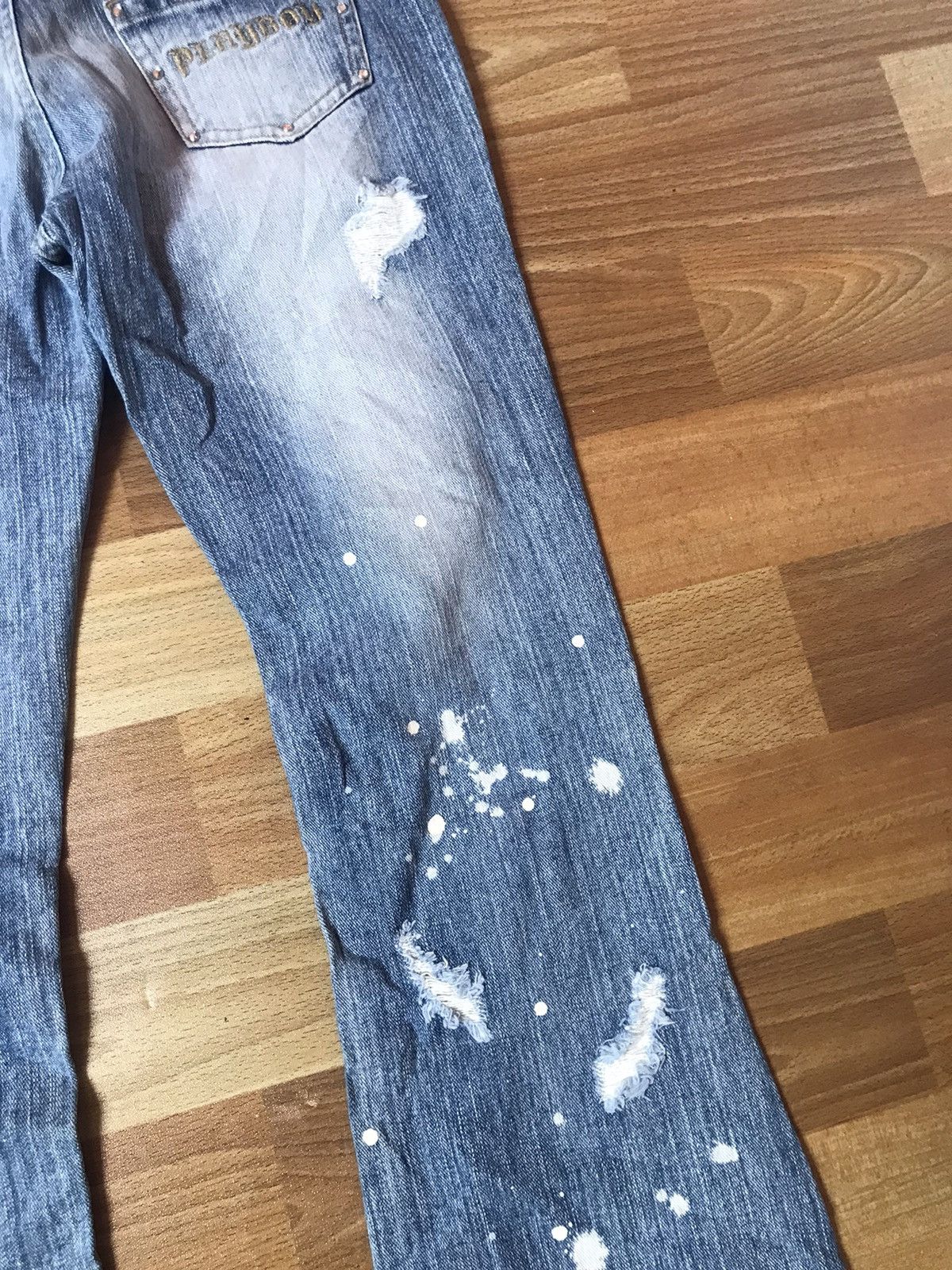 Japanese Brand ‼️PLAYBOY DISTRESSED DENIM BOOTCUT ‼️ Size 28" / US 6 / IT 42 - 10 Thumbnail