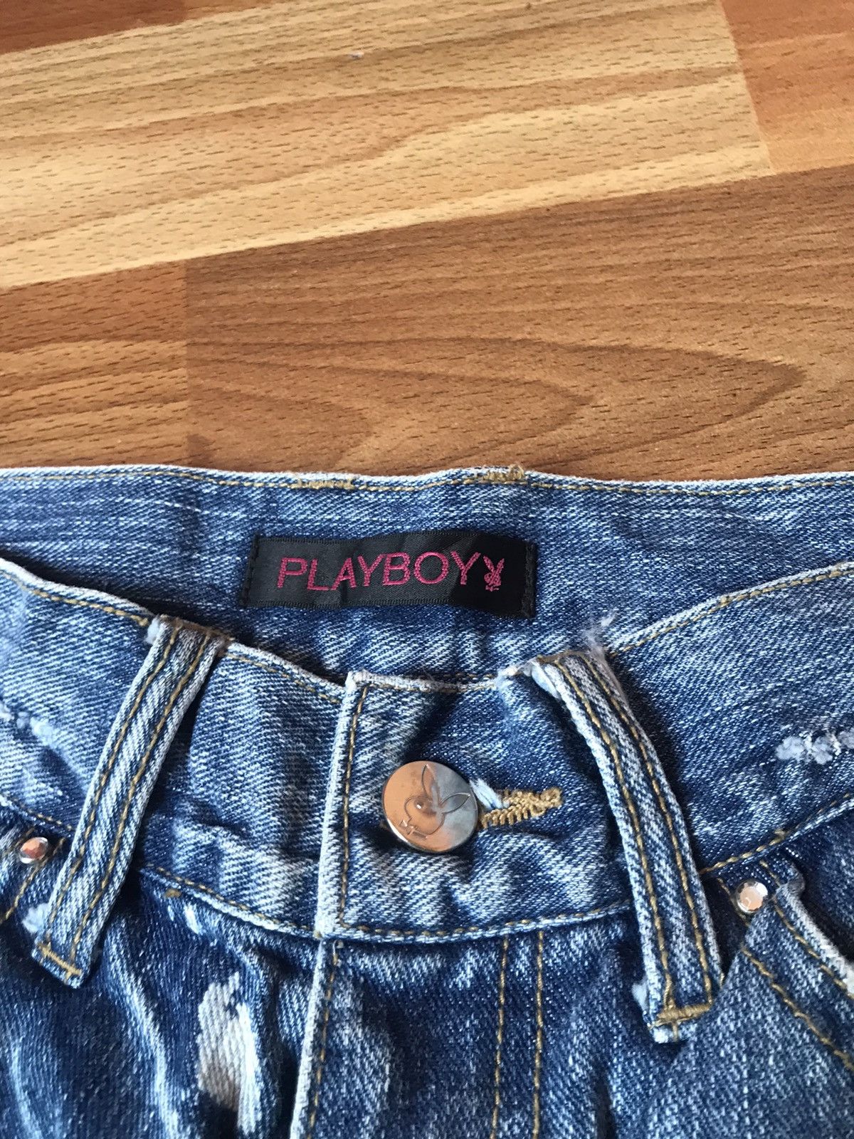 Japanese Brand ‼️PLAYBOY DISTRESSED DENIM BOOTCUT ‼️ Size 28" / US 6 / IT 42 - 5 Thumbnail