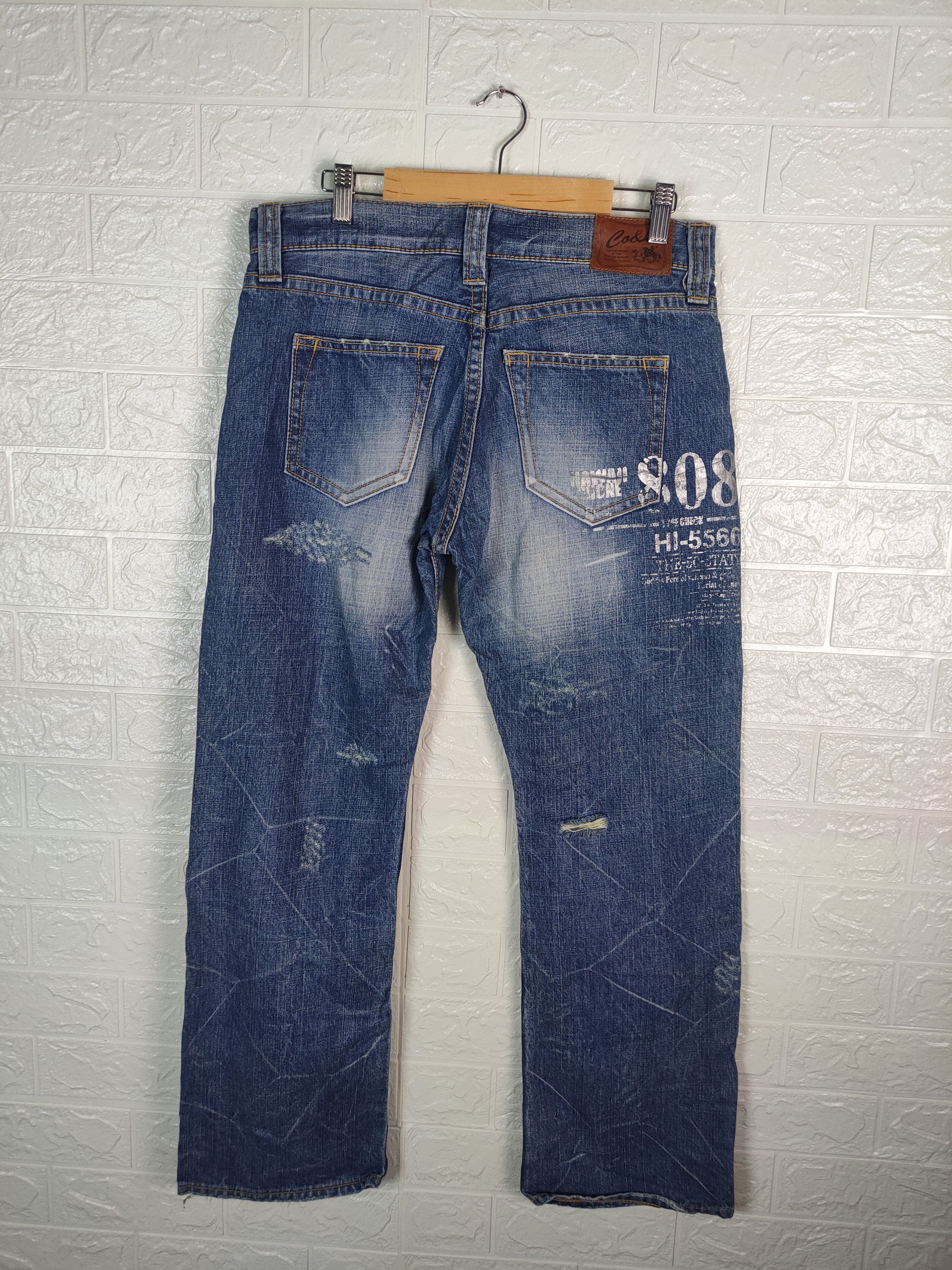 Other 💥Japanese Ca & Lu Patches Distreesed Denim Pants #0837 DP💥 Size US 31 - 10 Thumbnail