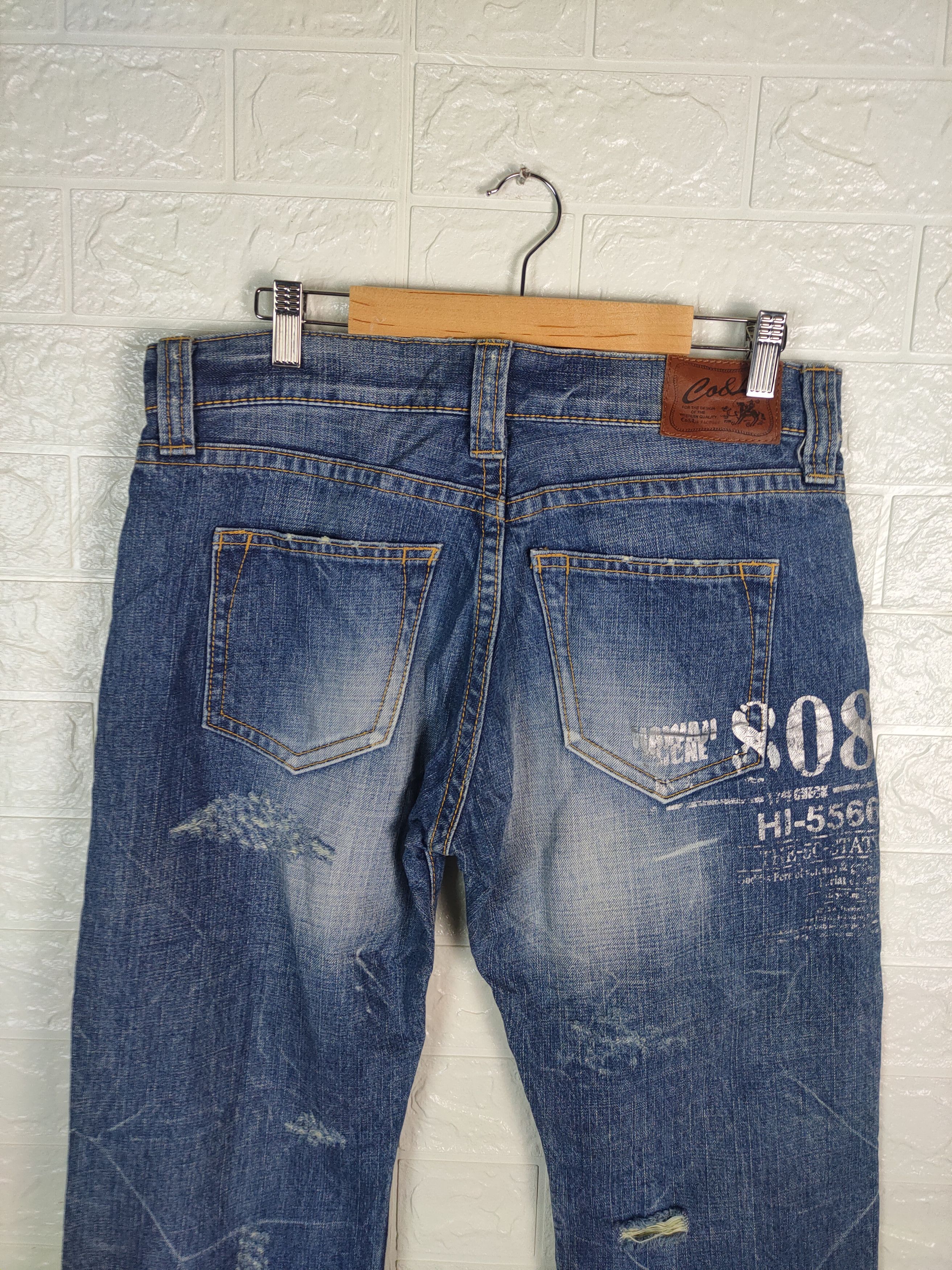 Other 💥Japanese Ca & Lu Patches Distreesed Denim Pants #0837 DP💥 Size US 31 - 11 Thumbnail