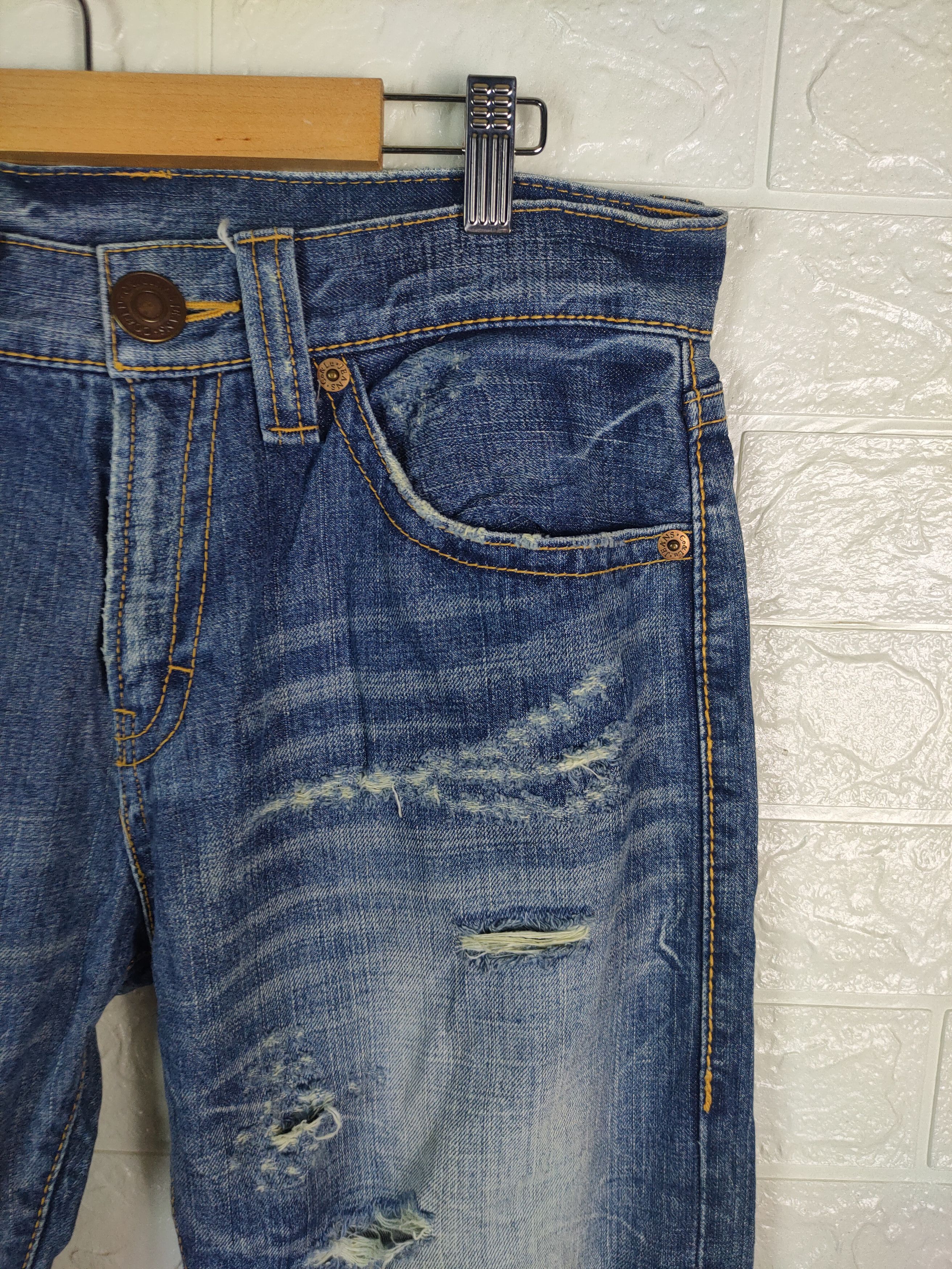 Other 💥Japanese Ca & Lu Patches Distreesed Denim Pants #0837 DP💥 Size US 31 - 6 Thumbnail