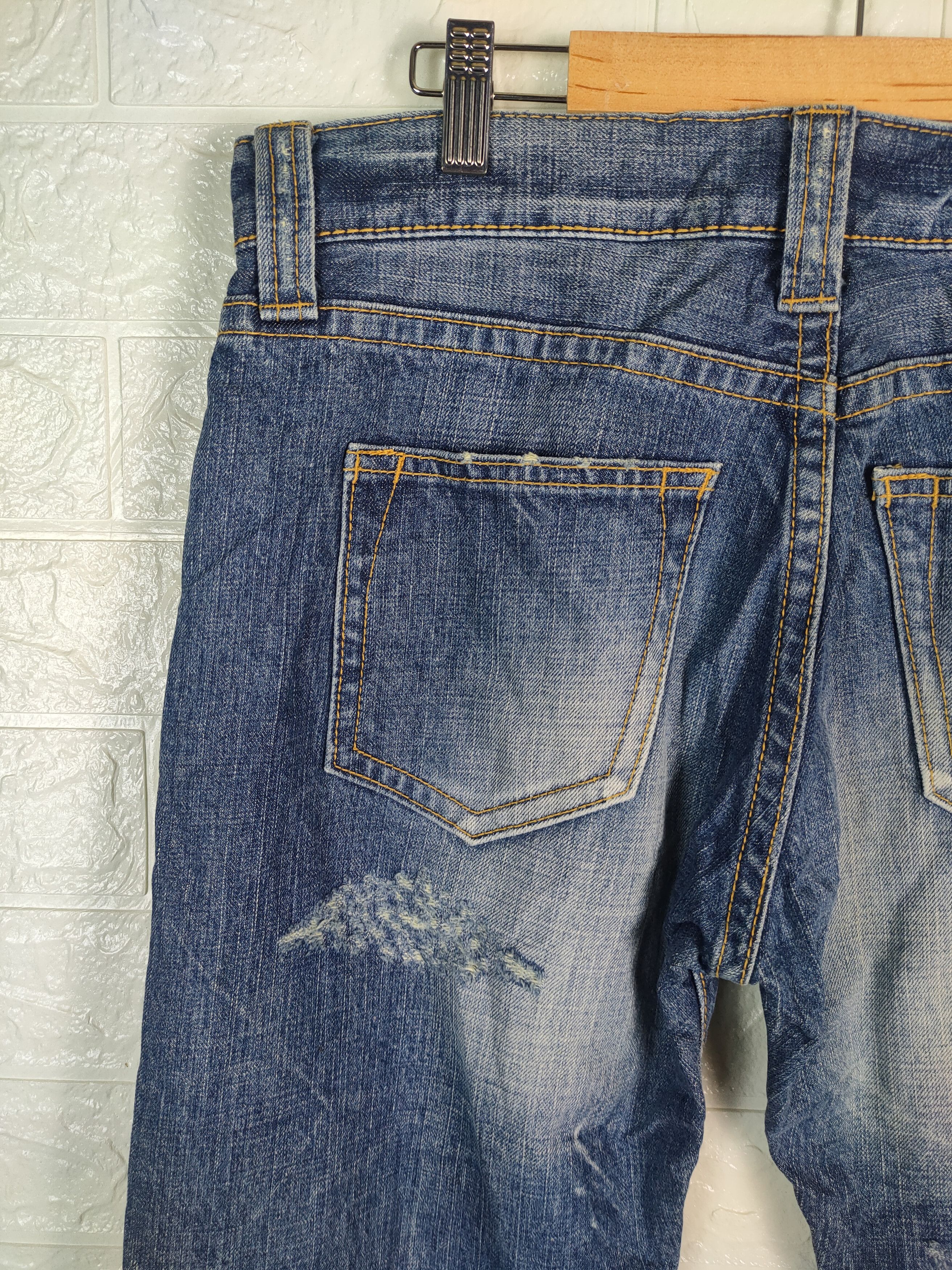 Other 💥Japanese Ca & Lu Patches Distreesed Denim Pants #0837 DP💥 Size US 31 - 14 Thumbnail