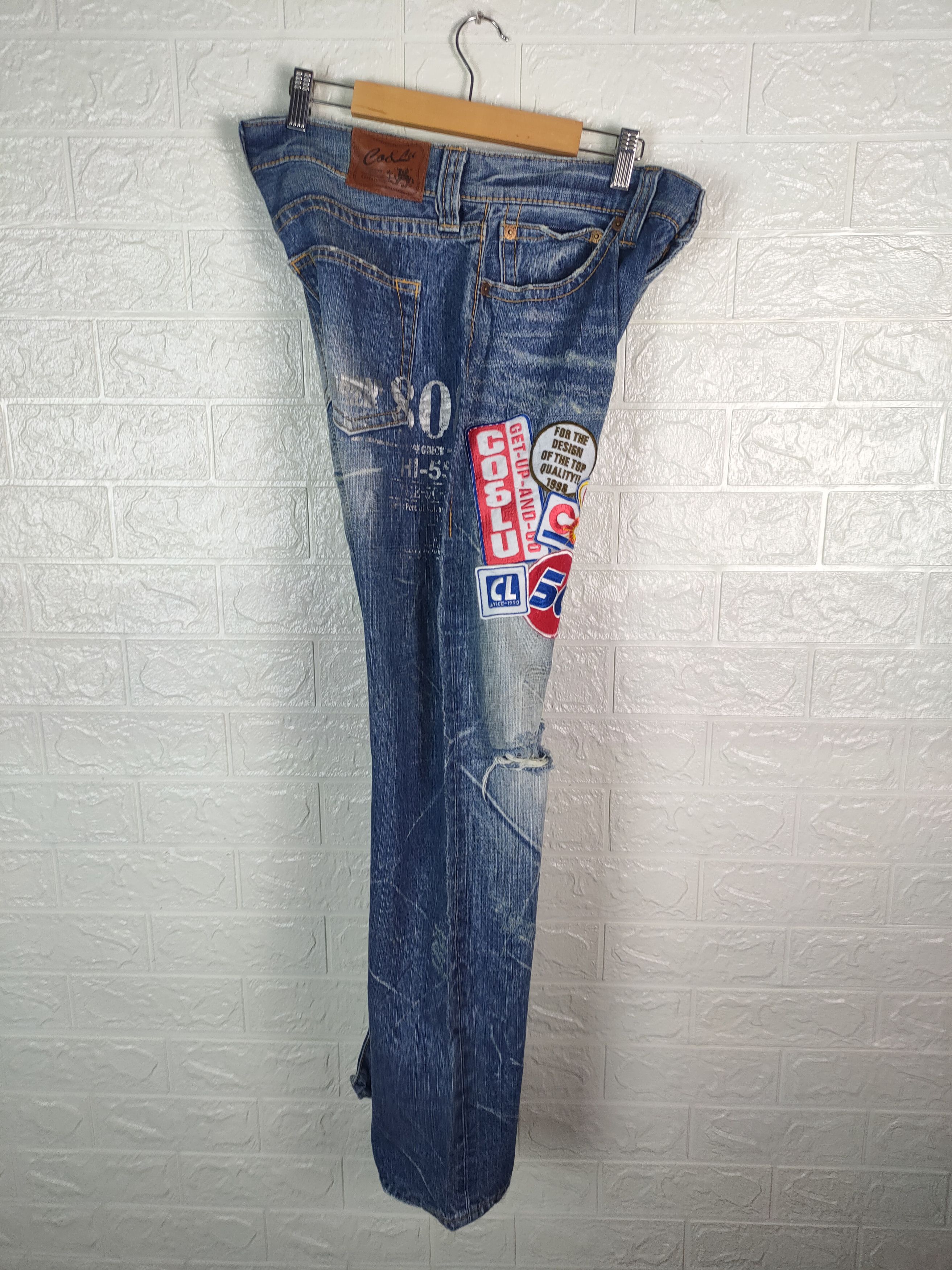 Other 💥Japanese Ca & Lu Patches Distreesed Denim Pants #0837 DP💥 Size US 31 - 16 Thumbnail