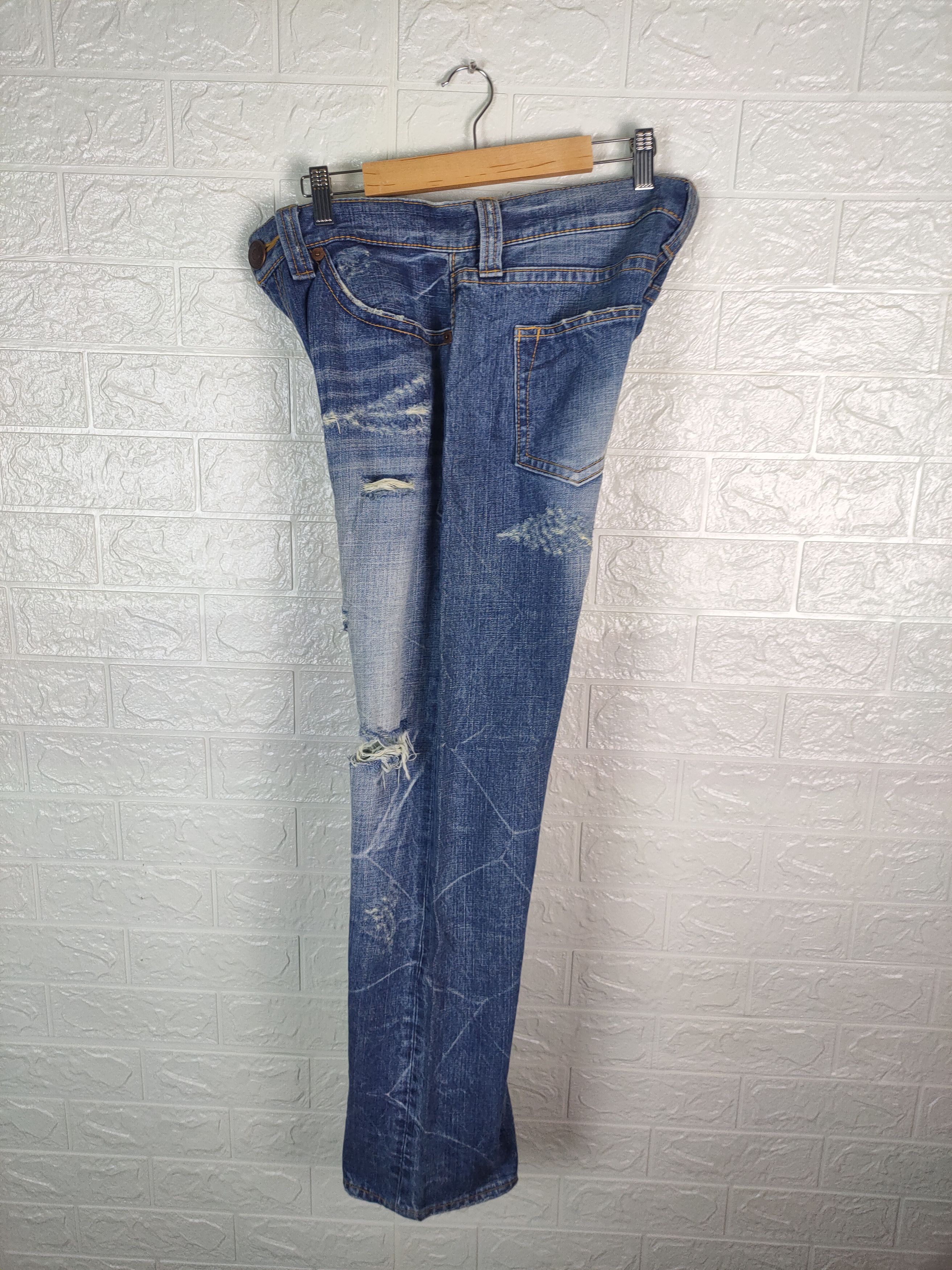 Other 💥Japanese Ca & Lu Patches Distreesed Denim Pants #0837 DP💥 Size US 31 - 17 Thumbnail