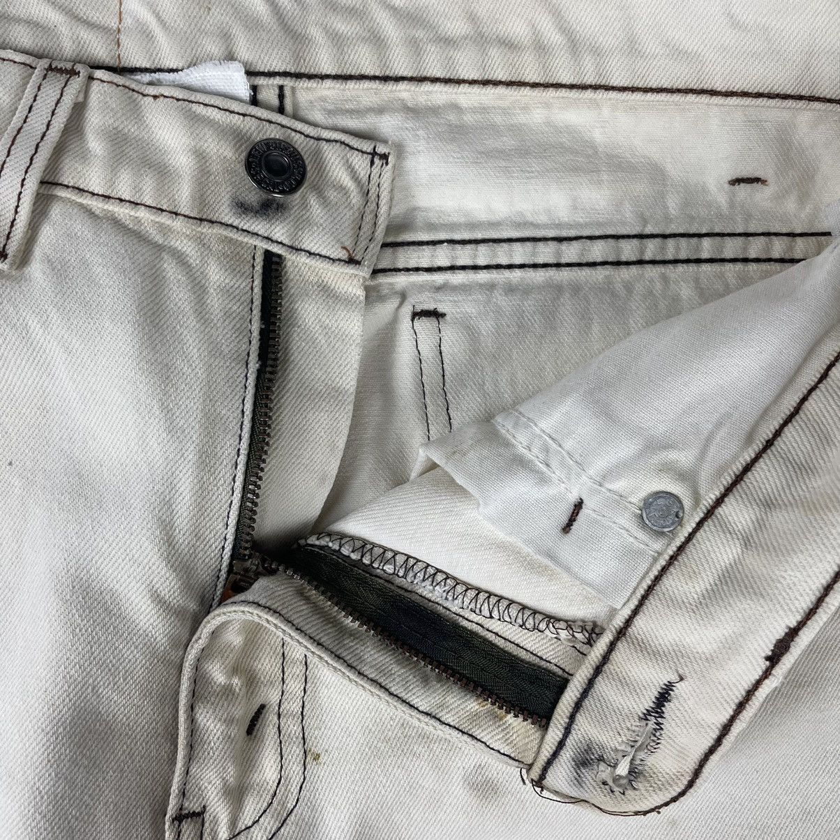 Levi's VINTAGE THRASHED LEVI'S WHITE 505 DENIM Size US 30 / EU 46 - 4 Thumbnail