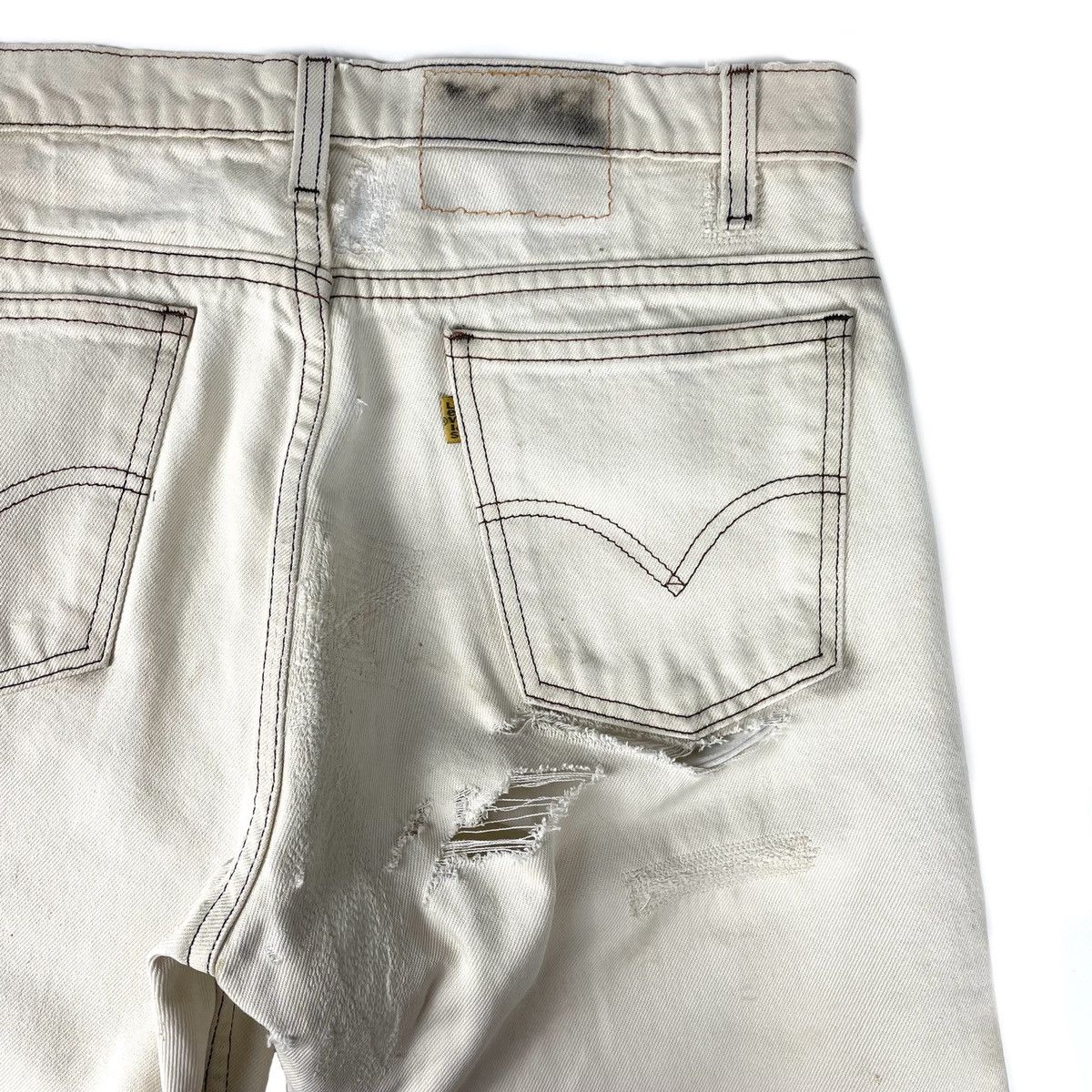 Levi's VINTAGE THRASHED LEVI'S WHITE 505 DENIM Size US 30 / EU 46 - 10 Thumbnail