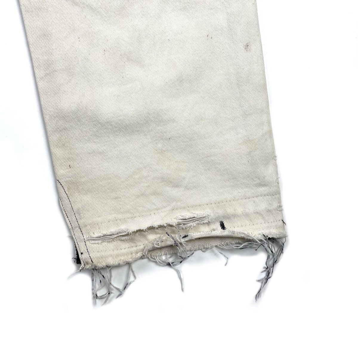 Levi's VINTAGE THRASHED LEVI'S WHITE 505 DENIM Size US 30 / EU 46 - 12 Thumbnail