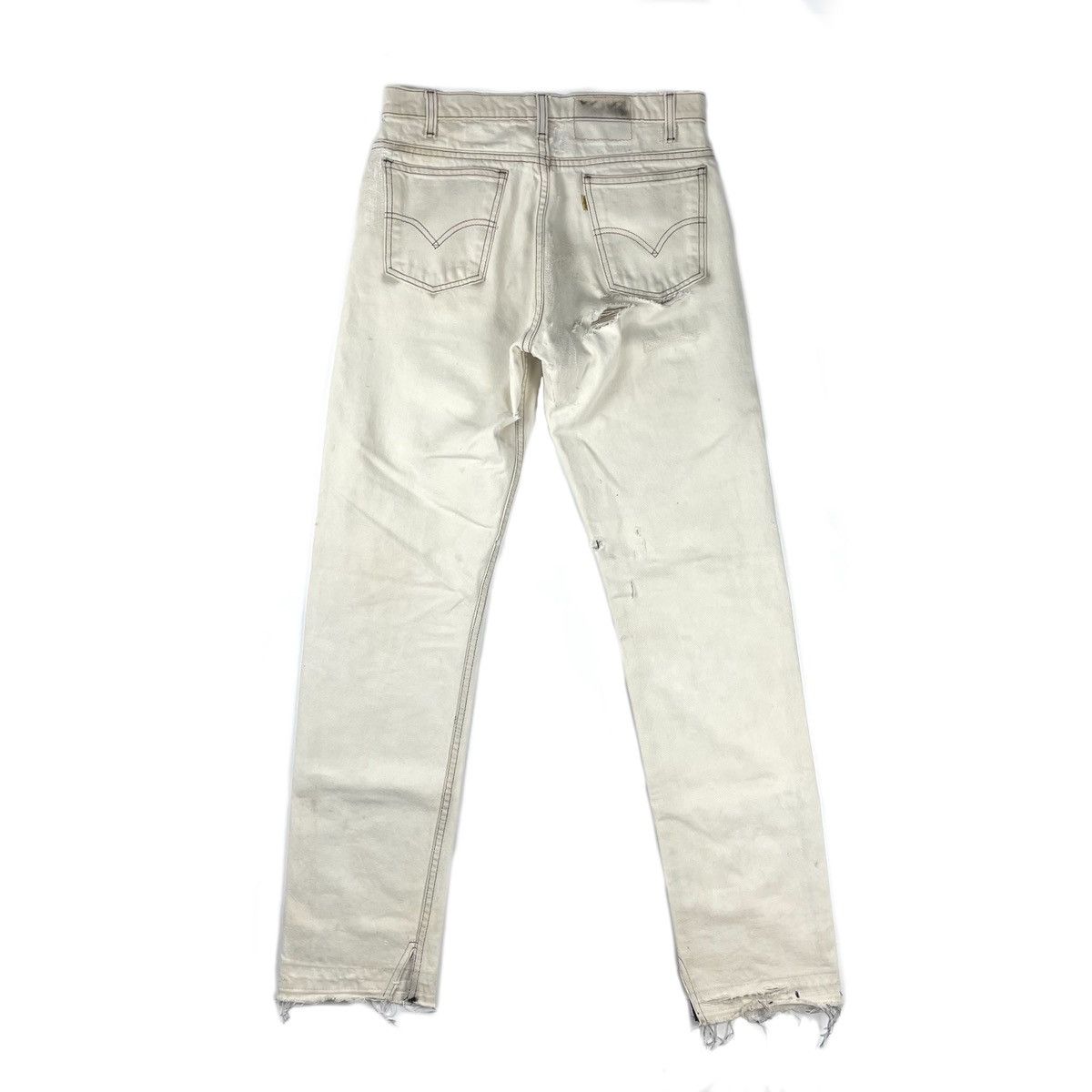 Levi's VINTAGE THRASHED LEVI'S WHITE 505 DENIM Size US 30 / EU 46 - 8 Thumbnail