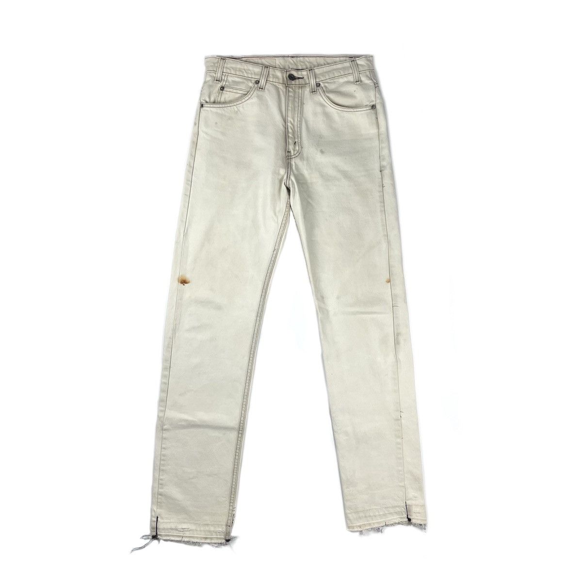 Levi's VINTAGE THRASHED LEVI'S WHITE 505 DENIM Size US 30 / EU 46 - 2 Thumbnail