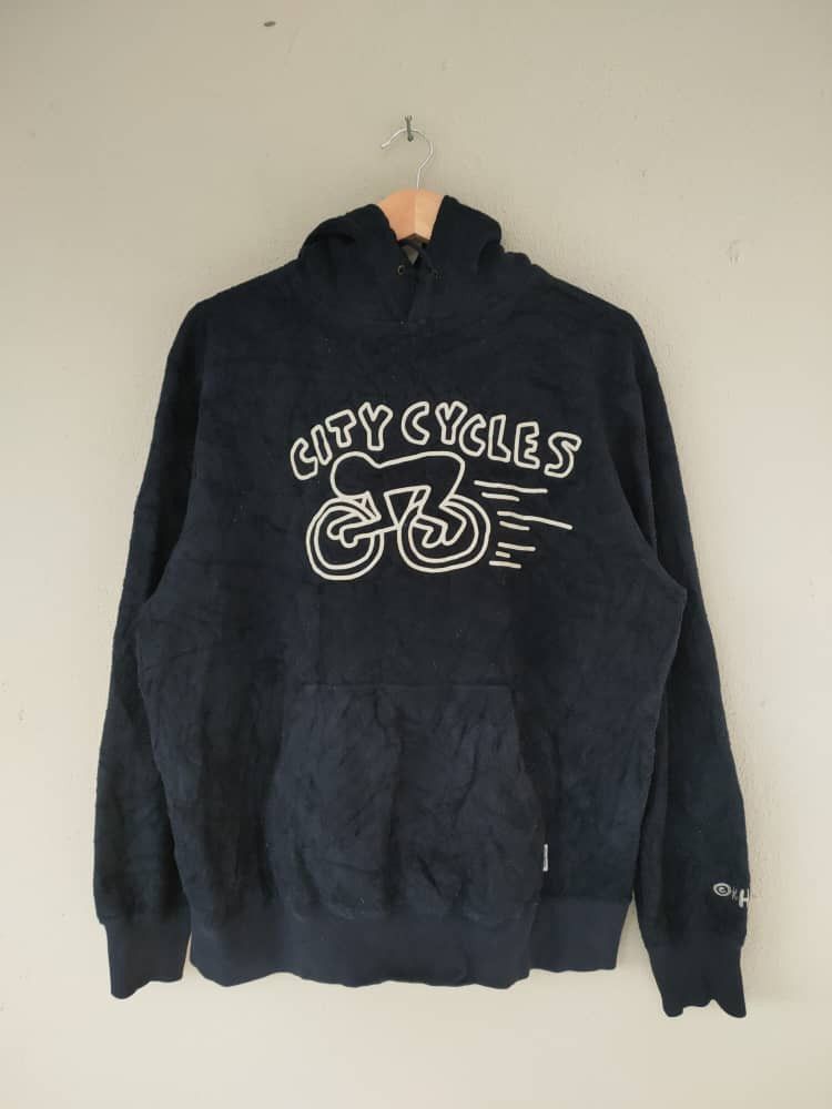 image of Keith Haring City Cycle Hoodie in Black, Men's (Size Large)