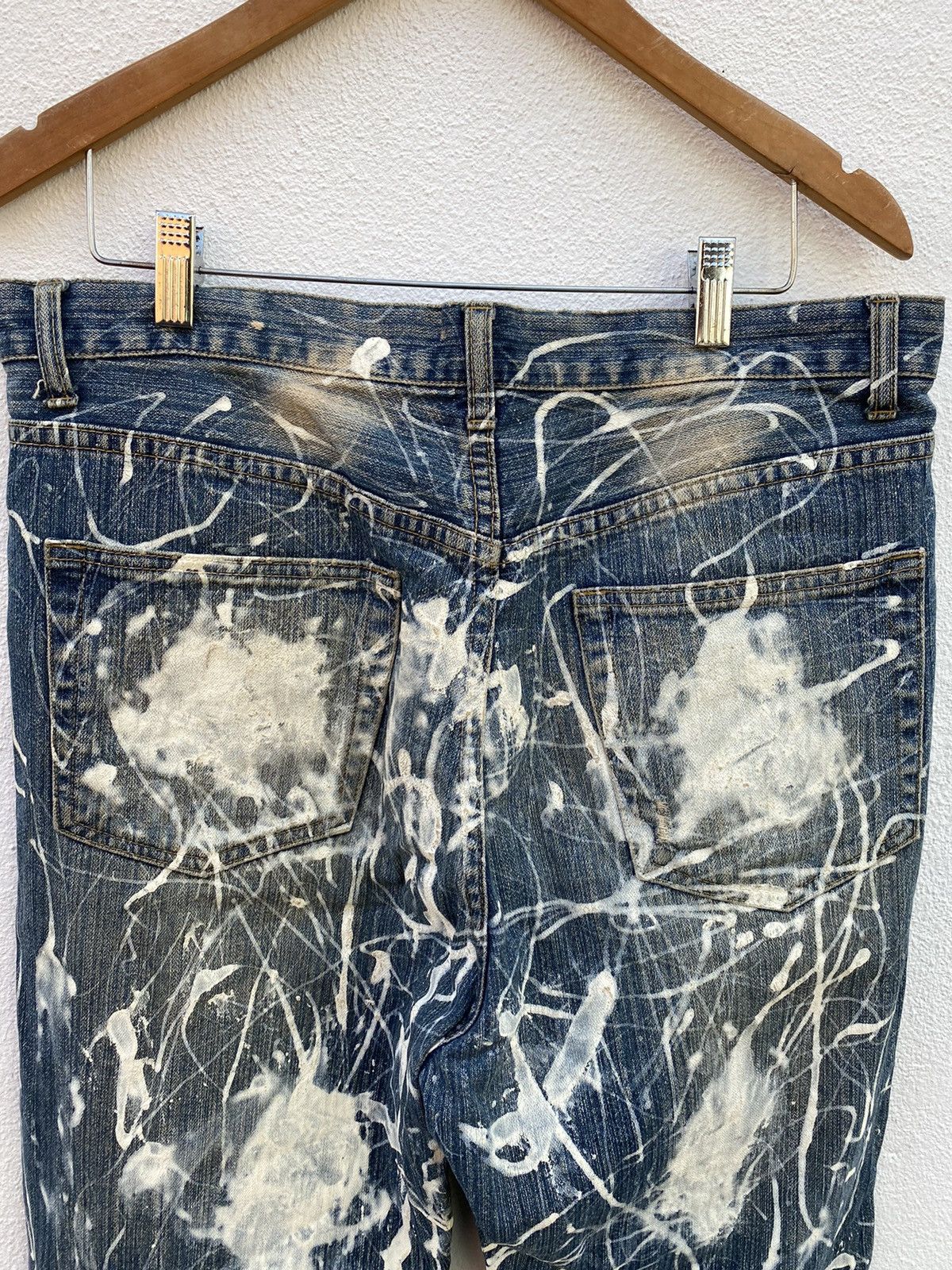 Japanese Brand Custom X Painter Distressed All over Jeans Size US 35 - 5 Thumbnail