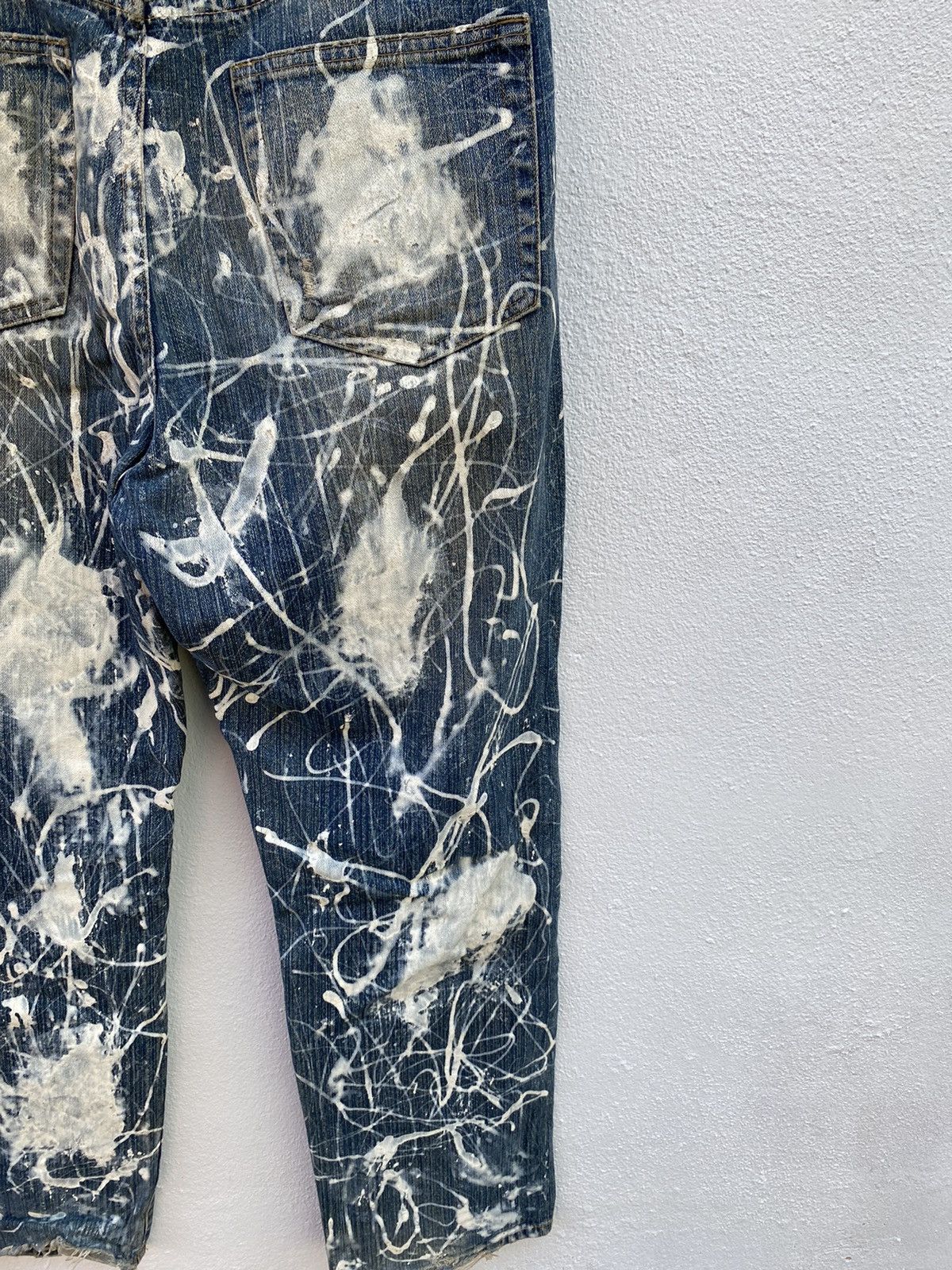 Japanese Brand Custom X Painter Distressed All over Jeans Size US 35 - 9 Thumbnail