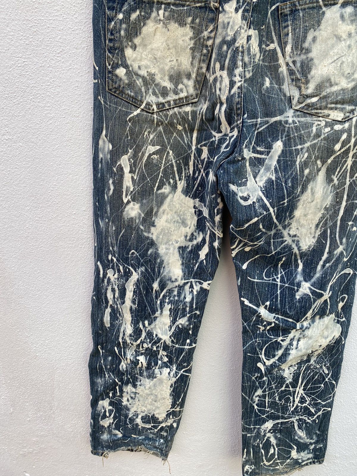 Japanese Brand Custom X Painter Distressed All over Jeans Size US 35 - 6 Thumbnail