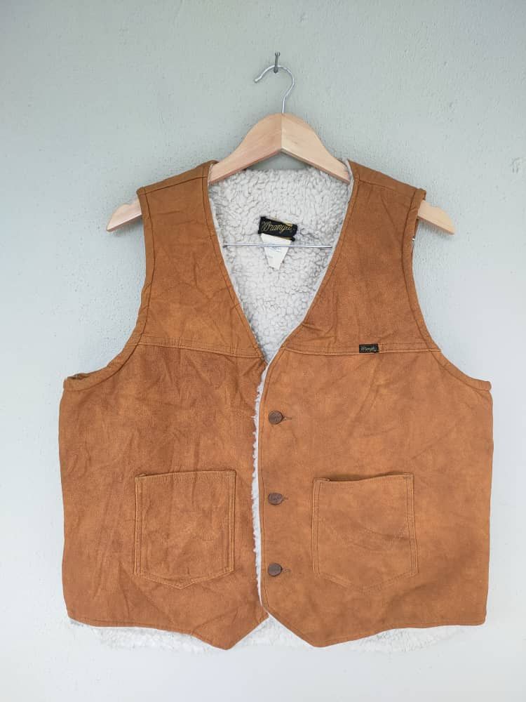 Vintage Vintage Wrangler Sherpa Vest Size US M / EU 48-50 / 2 - 1 Thumbnail