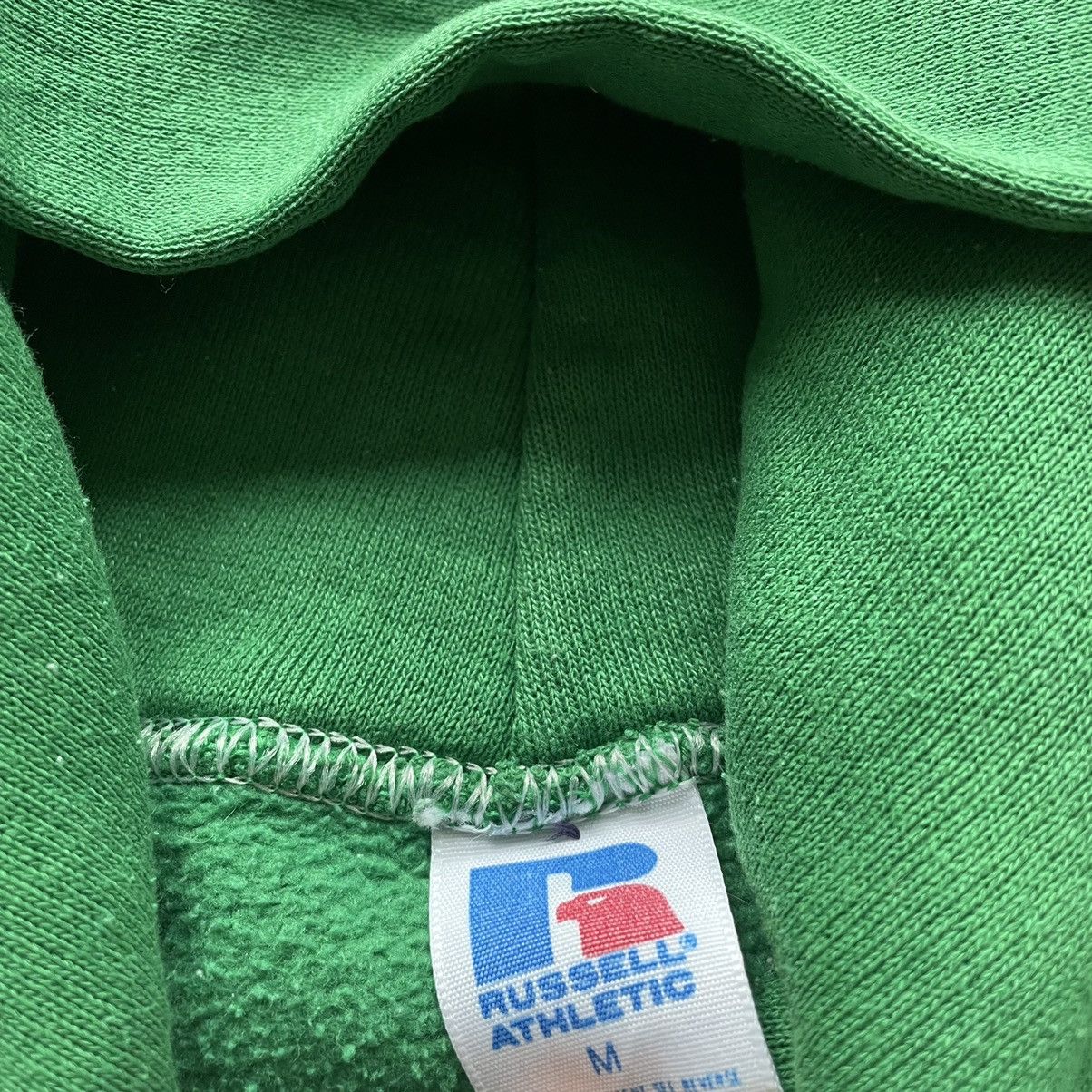 Other Vintage 1990s Russell Athletic Sun Faded Green Hoodie Small Size US S / EU 44-46 / 1 - 3 Thumbnail