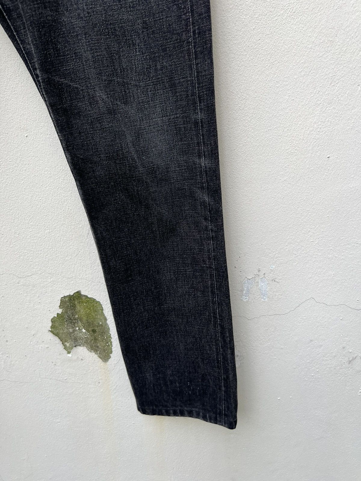 Ralph Lauren RRL Distressed Faded Black Denim Selvedge Cropped Slim Jeans Size US 29 - 14 Thumbnail