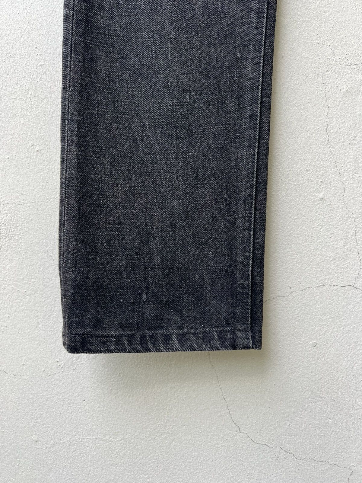Ralph Lauren RRL Distressed Faded Black Denim Selvedge Cropped Slim Jeans Size US 29 - 11 Thumbnail