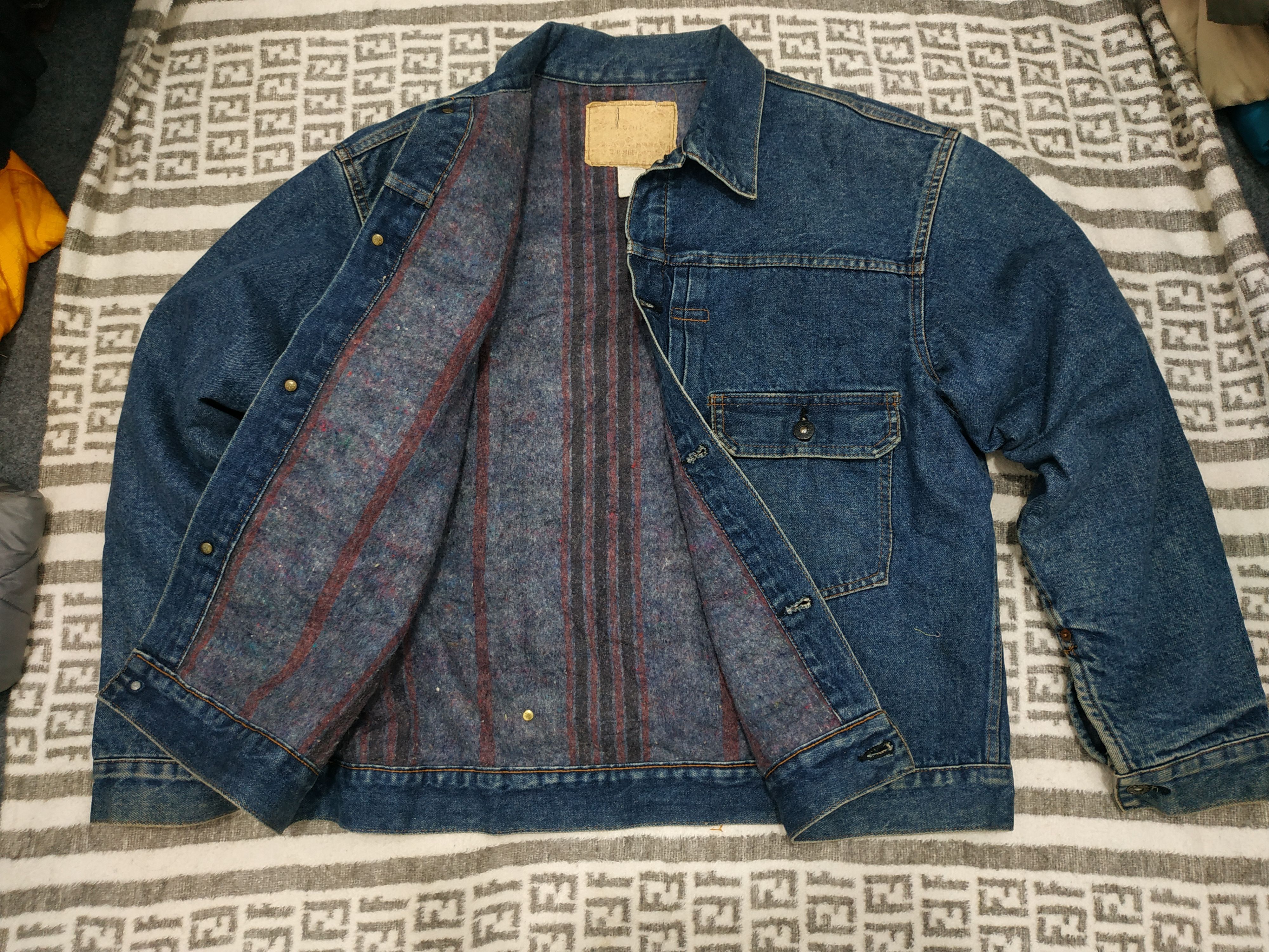 Sugar Cane 90'S Sugarcane Wool Lined Type I WWII Model Denim Jacket Size US M / EU 48-50 / 2 - 7 Thumbnail