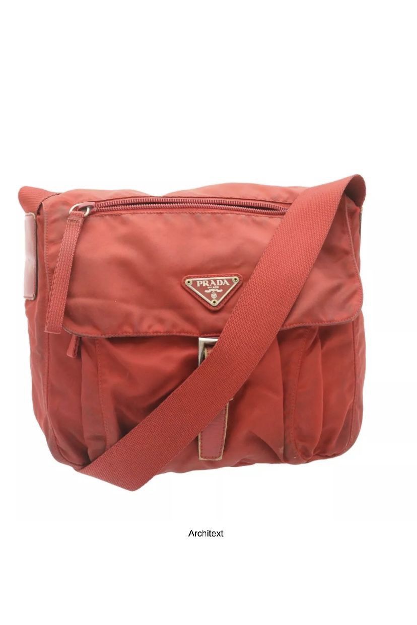 Prada Crossbody Shoulder Bag in Red, Men's