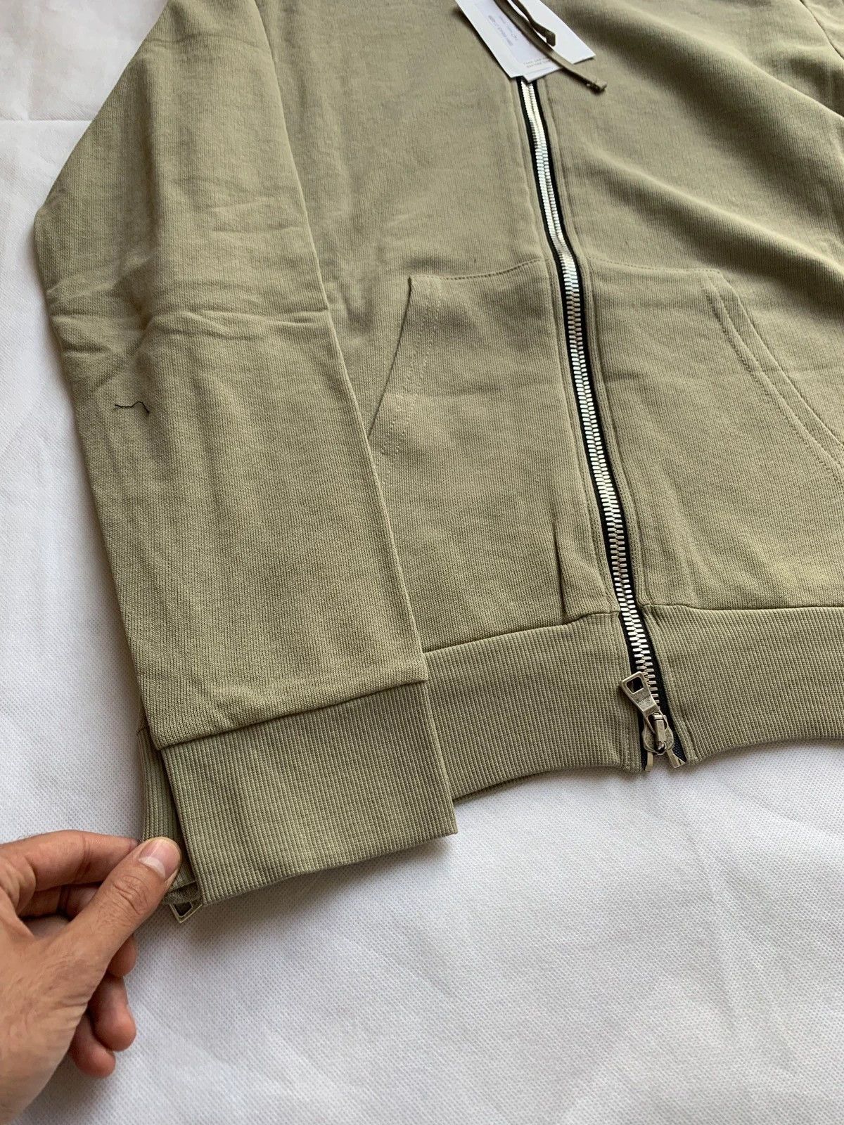 Balmain Lightweight Zip Up Hoodies in Khaki Size US XS / EU 42 / 0 - 2 Thumbnail