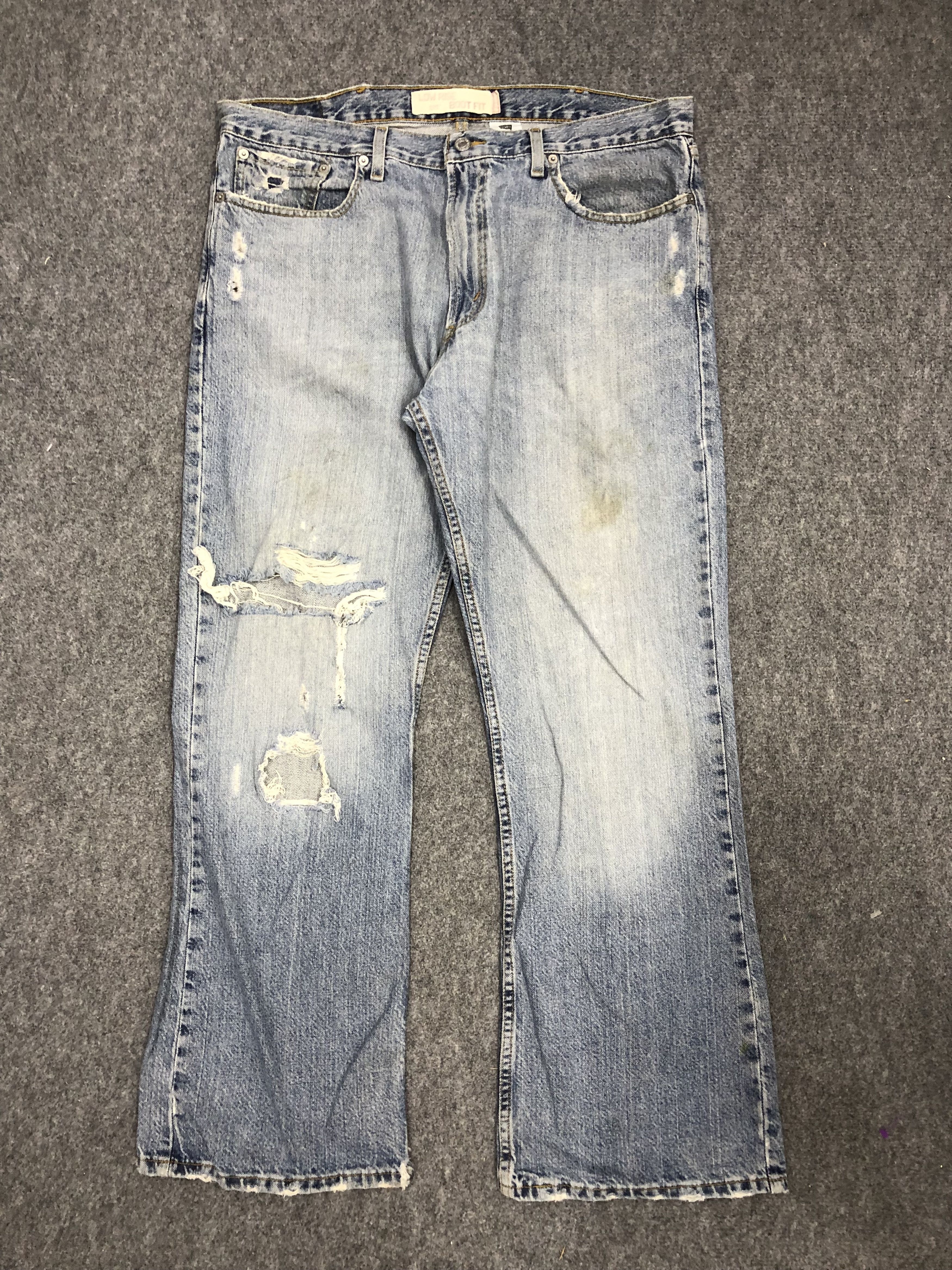 image of Levis 527 Flare Boot Cut Jeans in Blue Denim, Men's (Size 38)