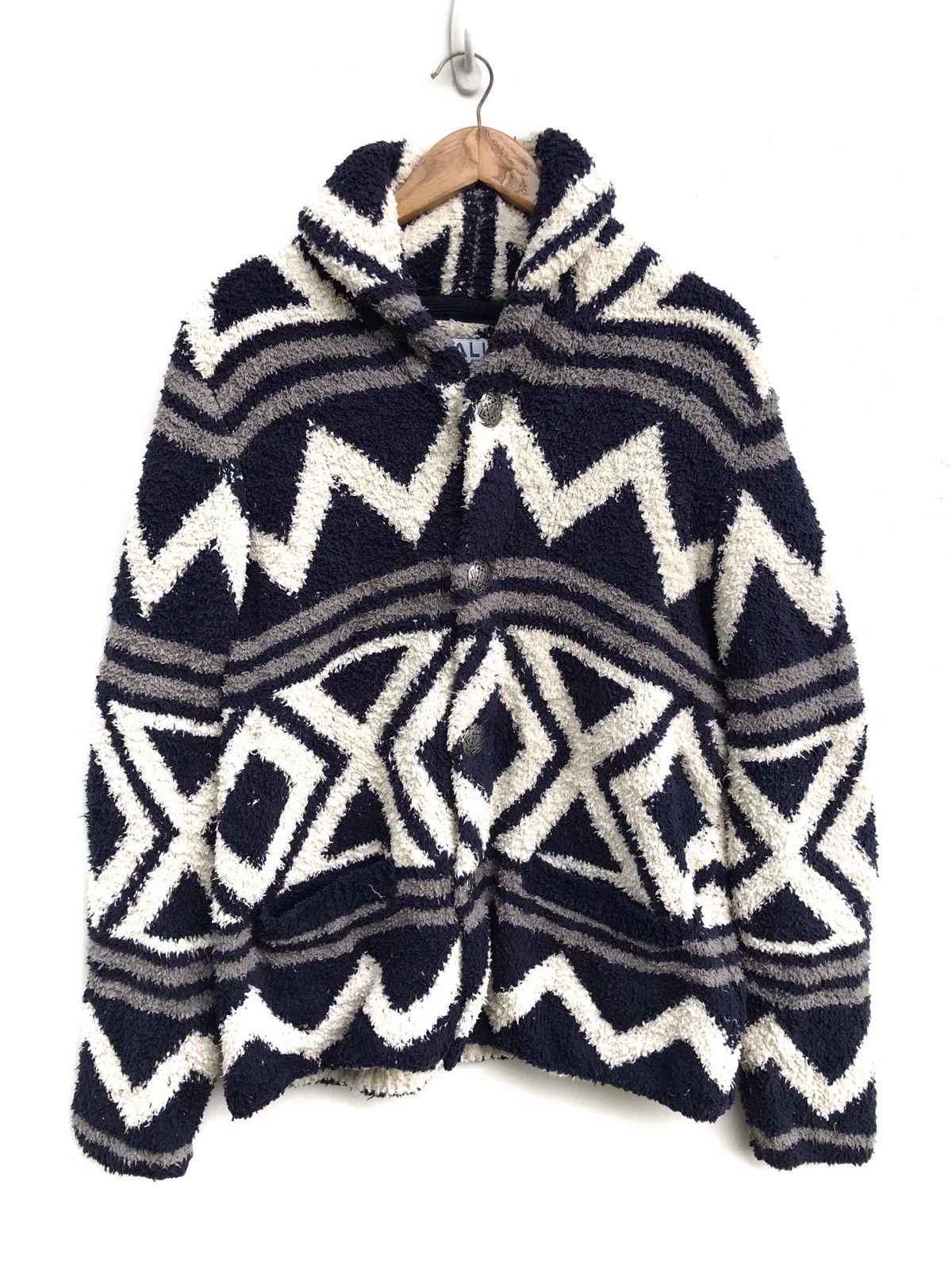 Japanese Brand Cali Surf Fleece Button Winter Jacket