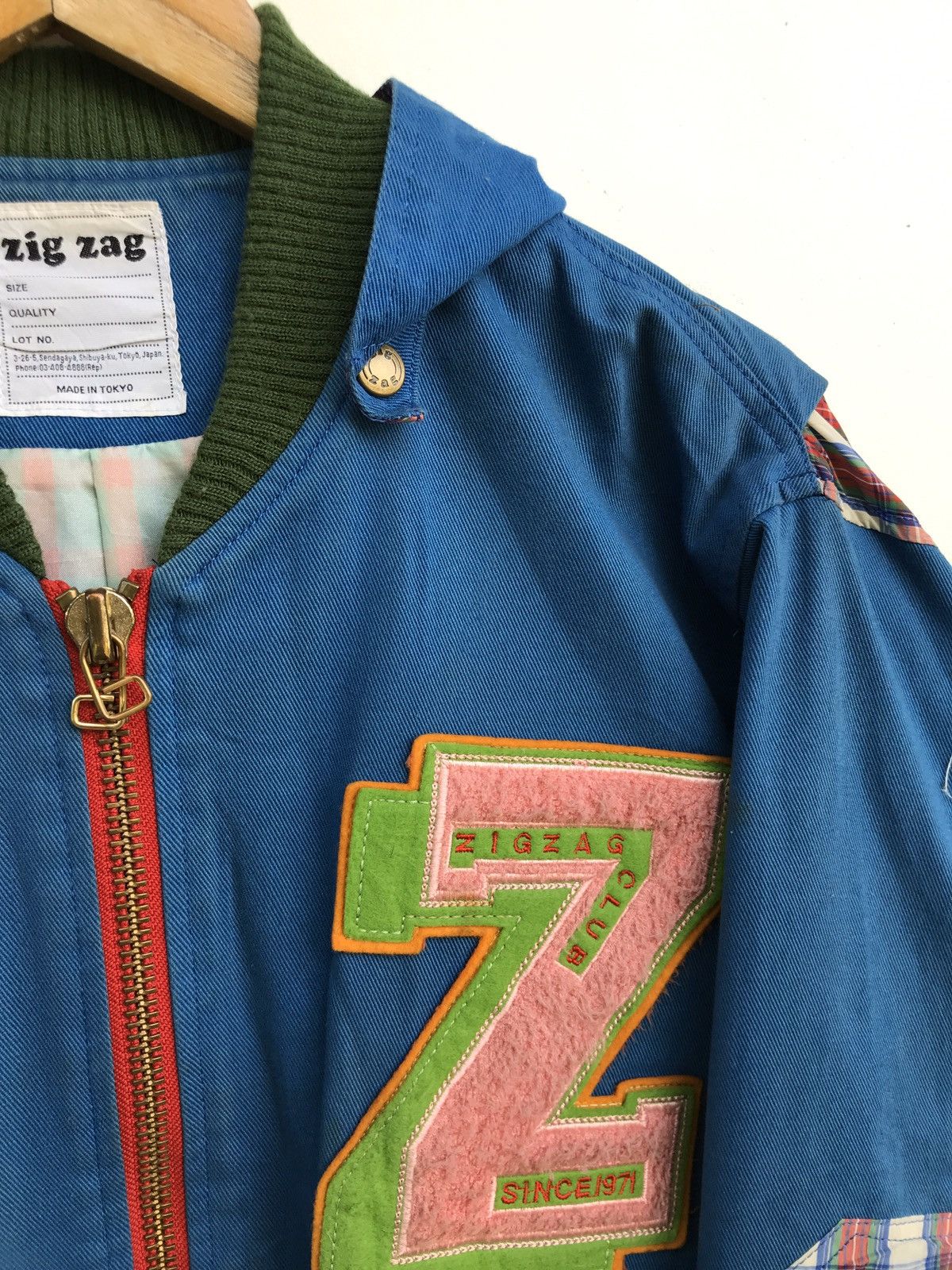 Japanese Brand Made In Tokyo Zig Zag Hoodie Jacket Streetwear Style Design Size US M / EU 48-50 / 2 - 12 Thumbnail