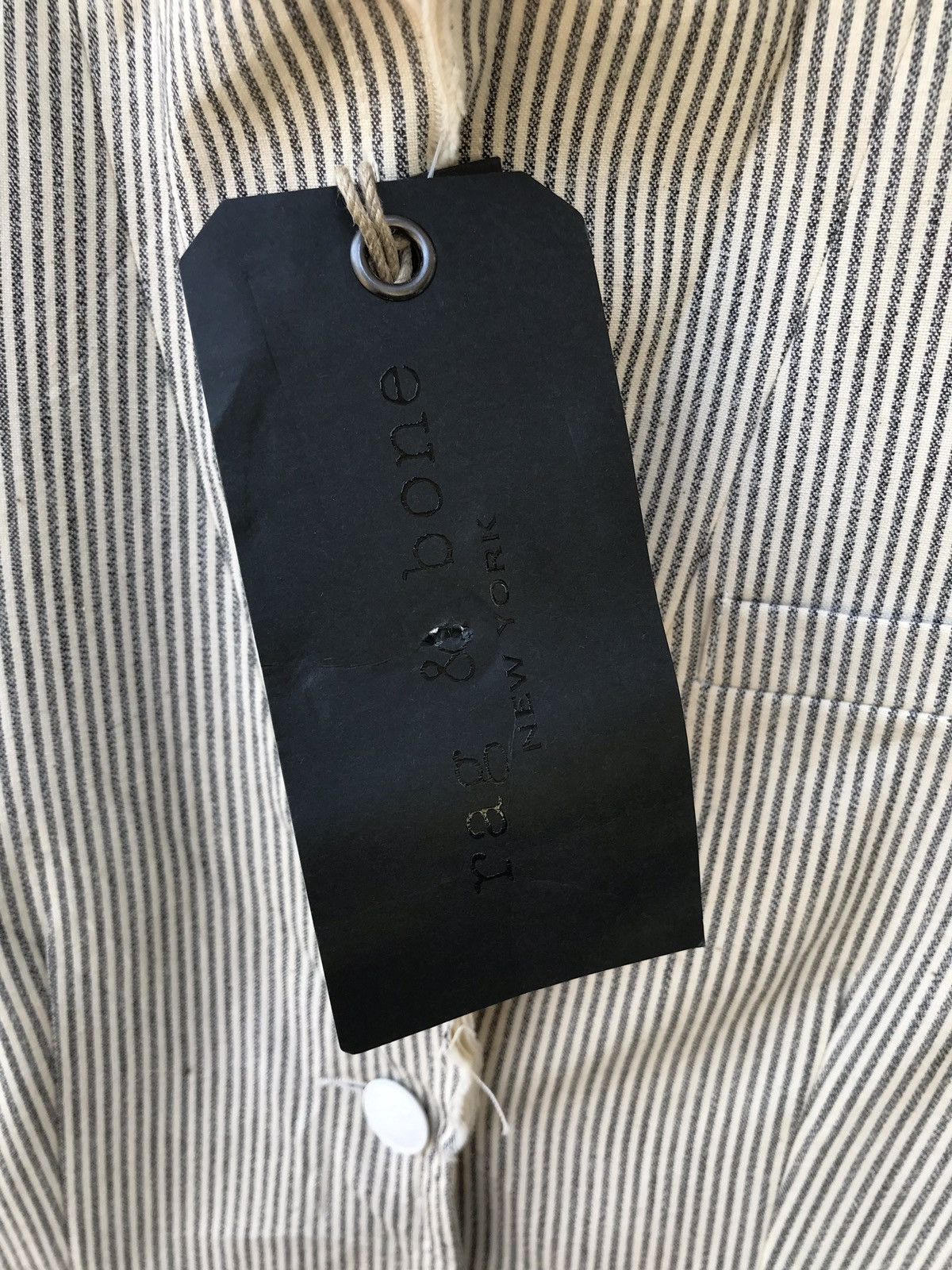 Rag & Bone NWT Rag & Bone New York Stripes Hickory Light Button Jacket Size US XXS / EU 40 - 11 Thumbnail