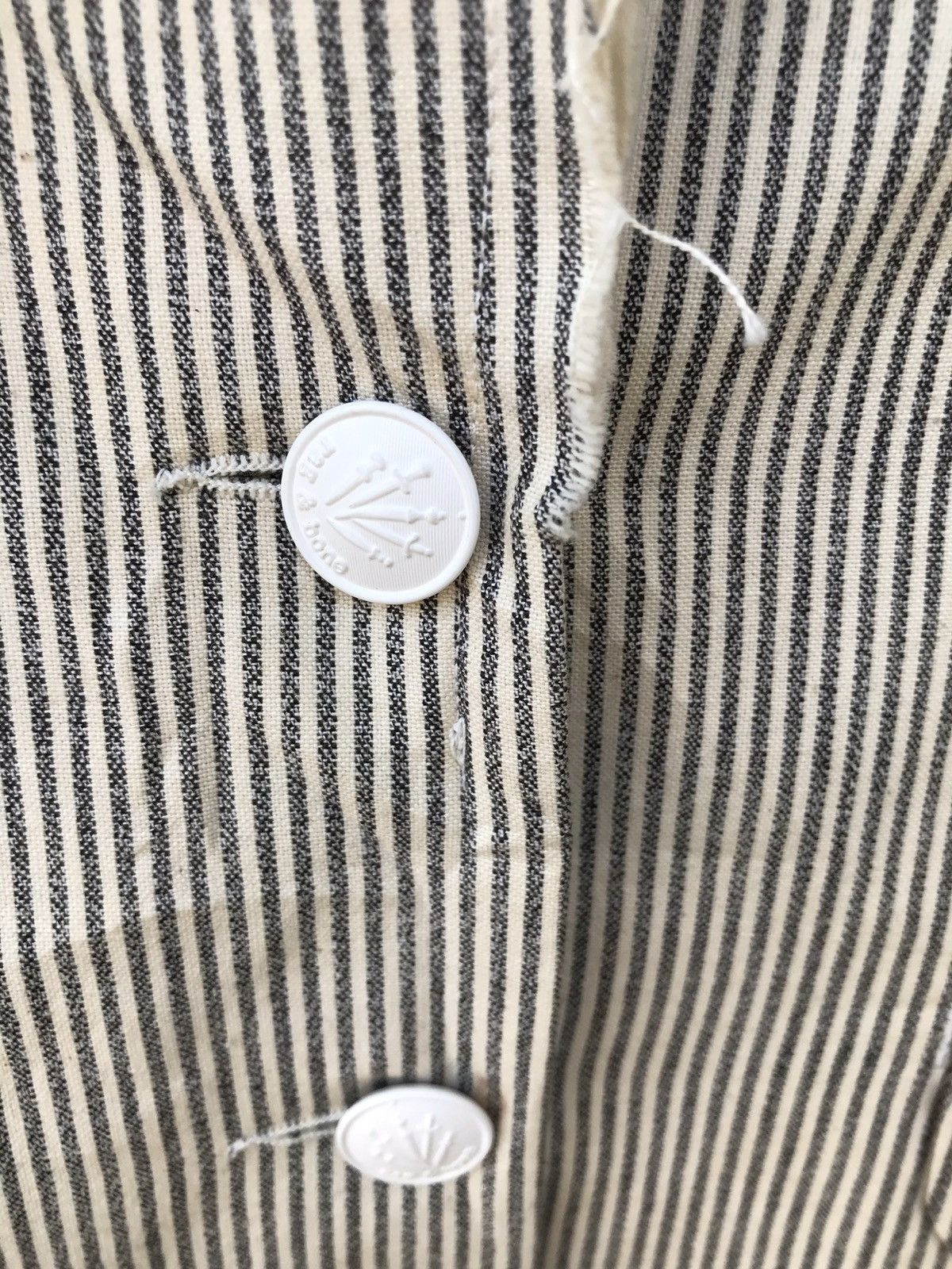 Rag & Bone NWT Rag & Bone New York Stripes Hickory Light Button Jacket Size US XXS / EU 40 - 8 Thumbnail