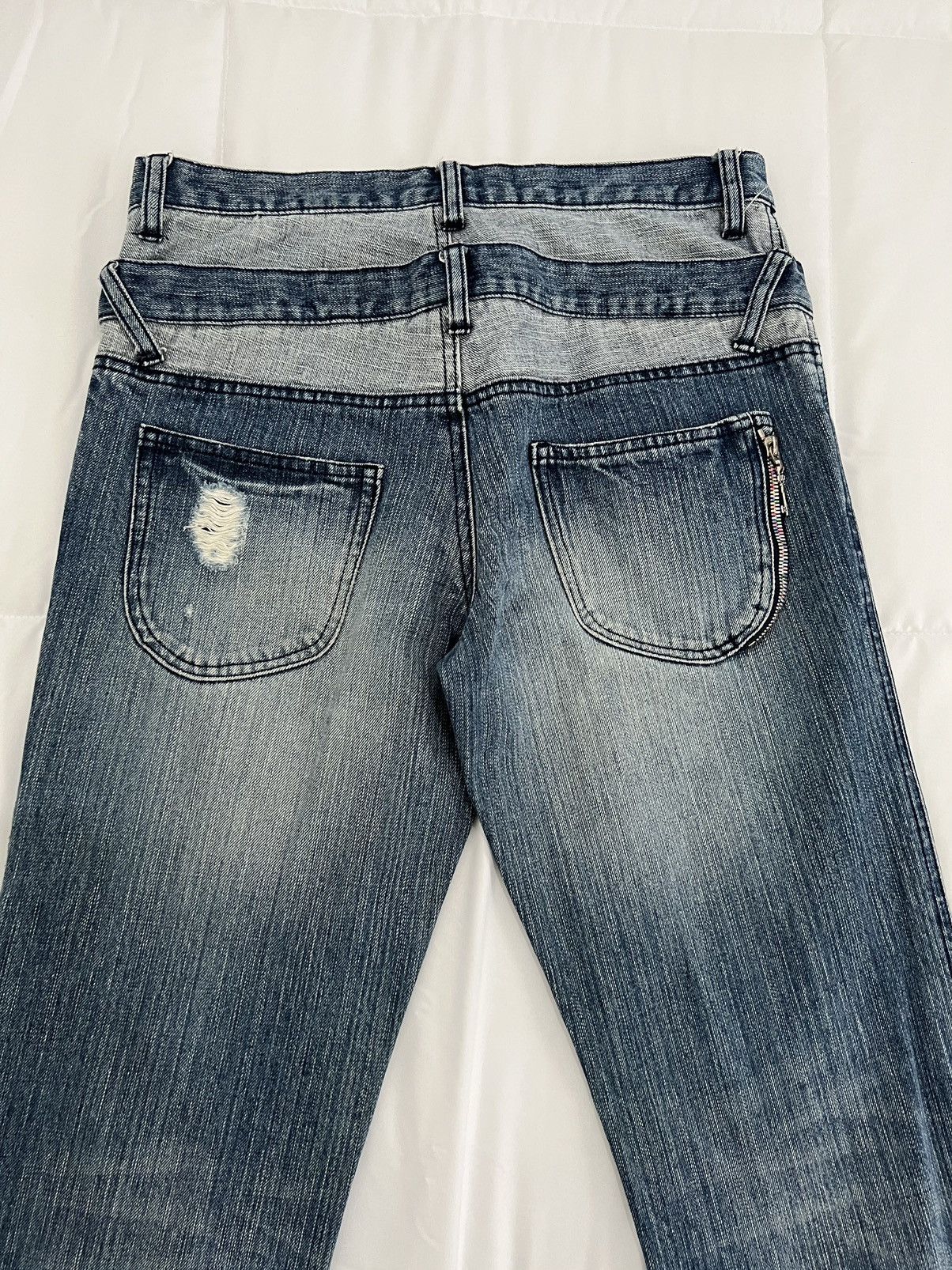 Japanese Brand Japanese Brand 179/WG Nicole Club Double Waist Distressed Size US 30 / EU 46 - 4 Thumbnail