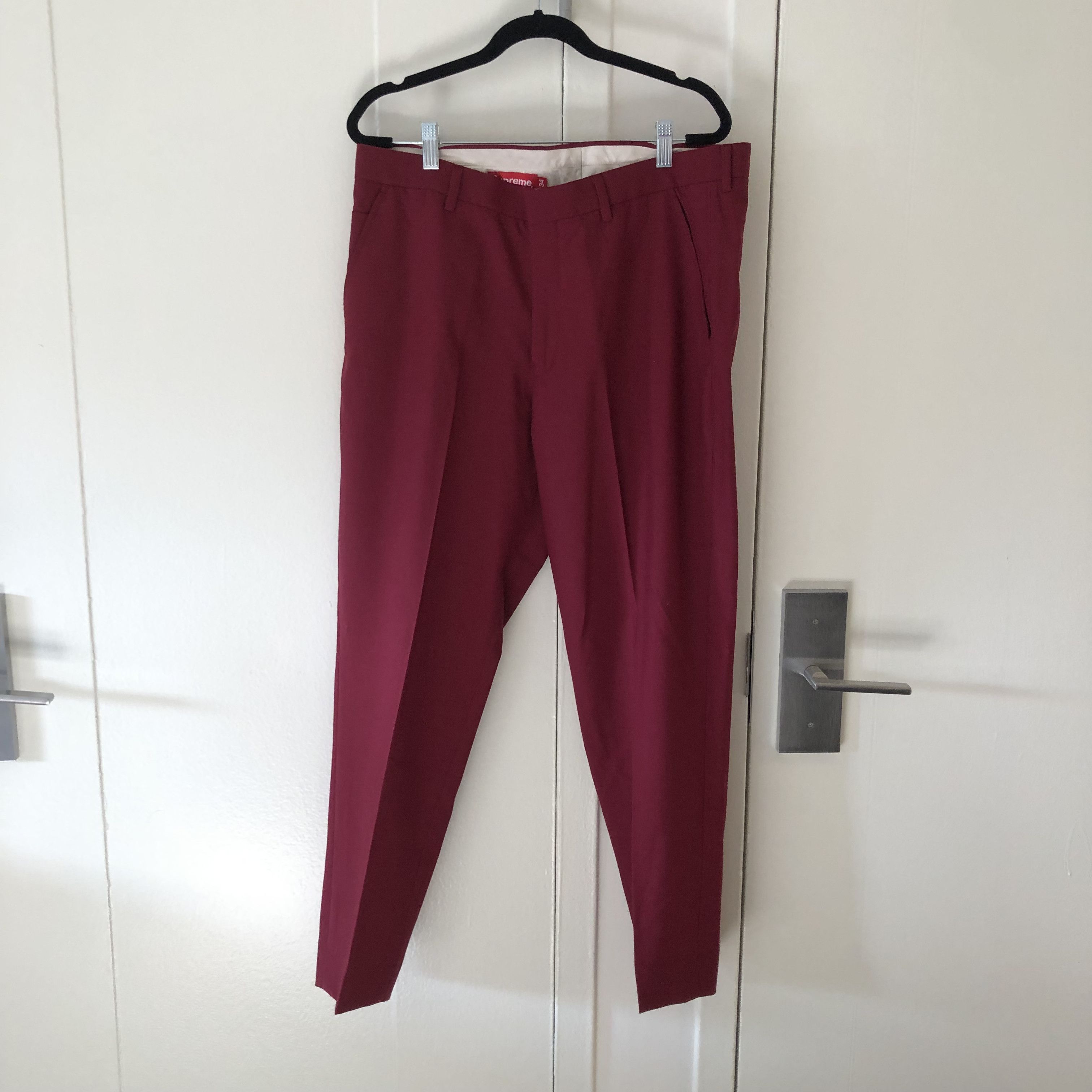 image of Supreme Dress Pants in Red, Men's (Size 34)