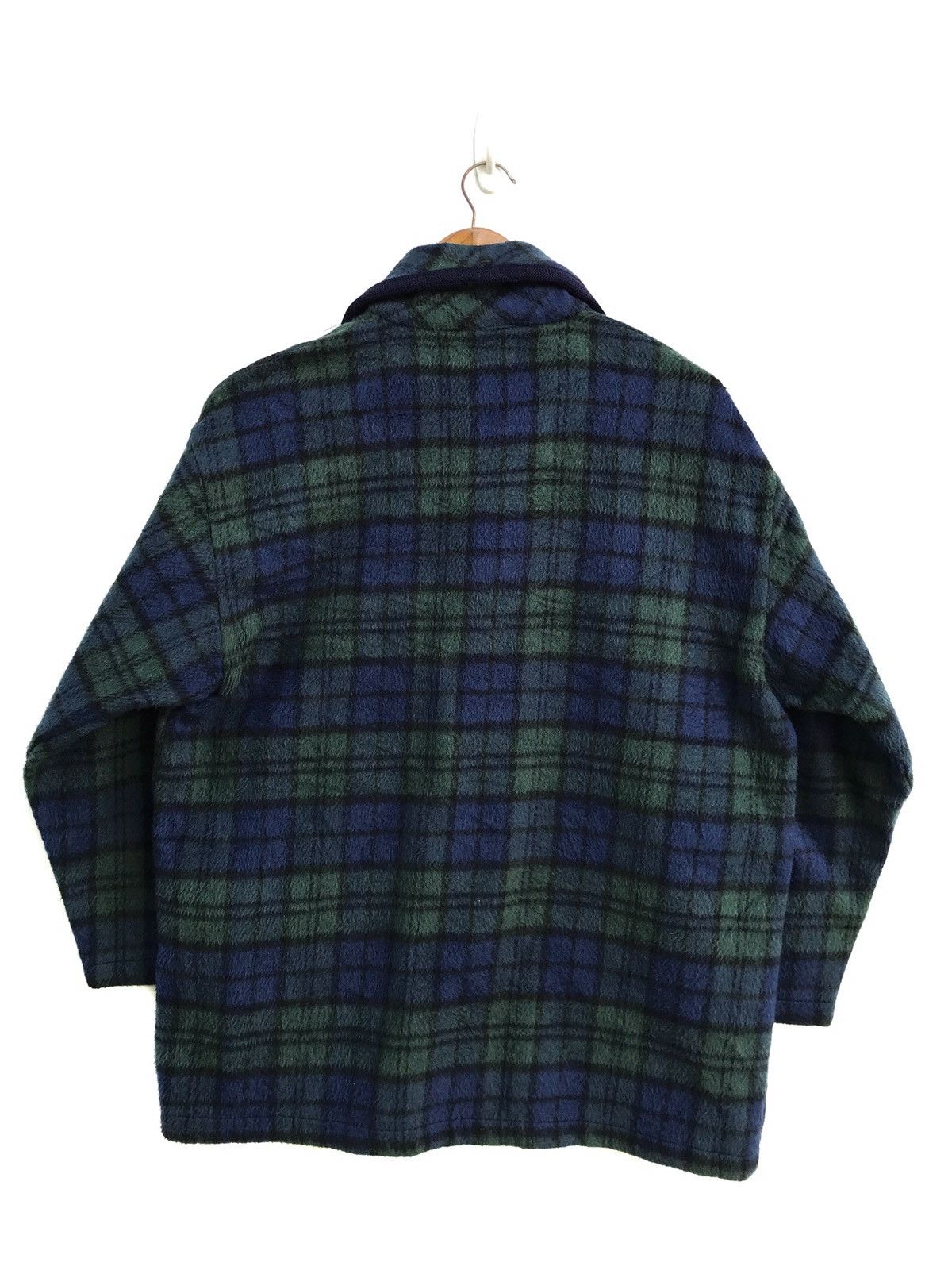 Balmain × Pierre Balmain Pierre Balmain Paris Green Checkered Fleece Button Jacket Size US M / EU 48-50 / 2 - 2 Thumbnail