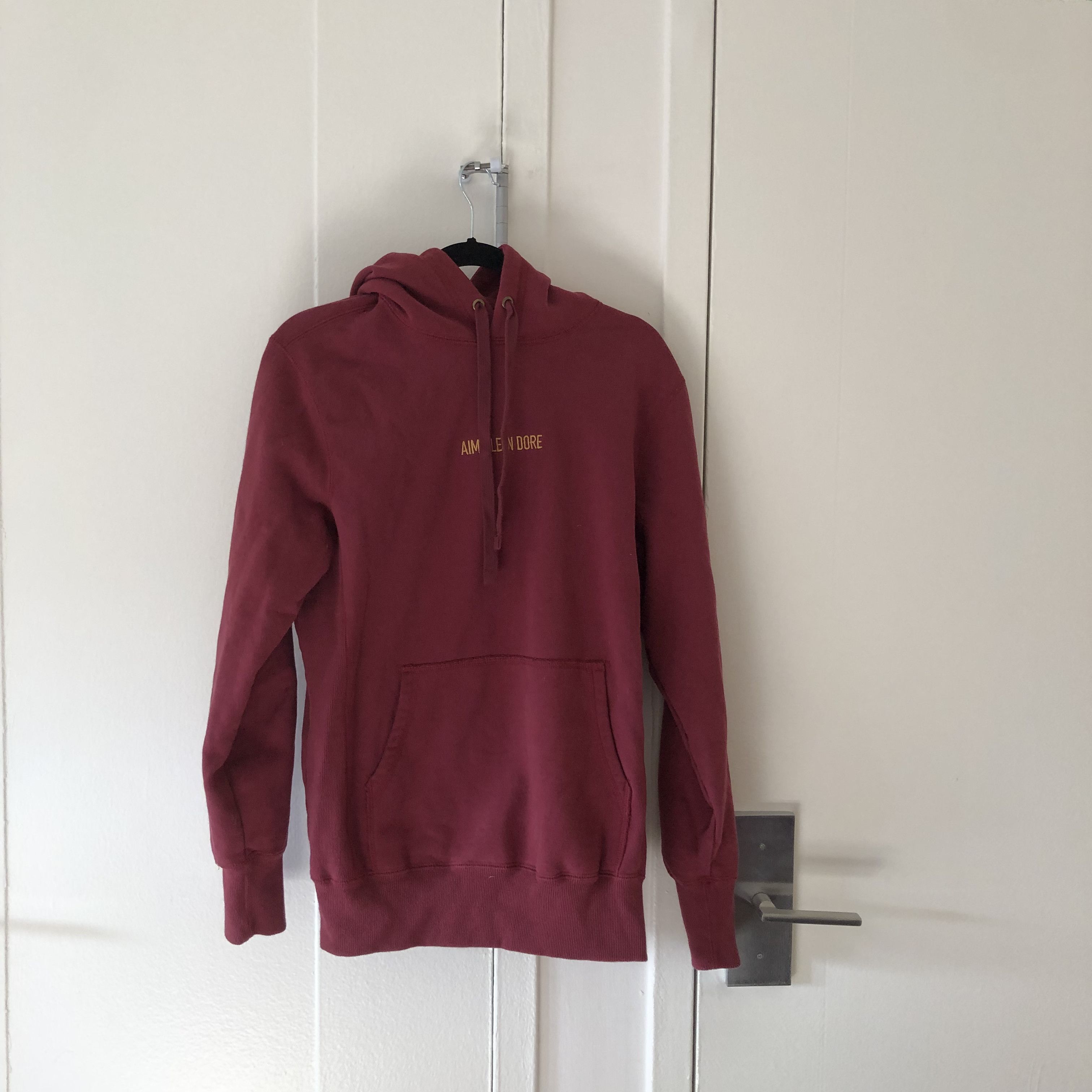 image of Aime Leon Dore Logo Hoodie in Burgundy, Men's (Size Small)