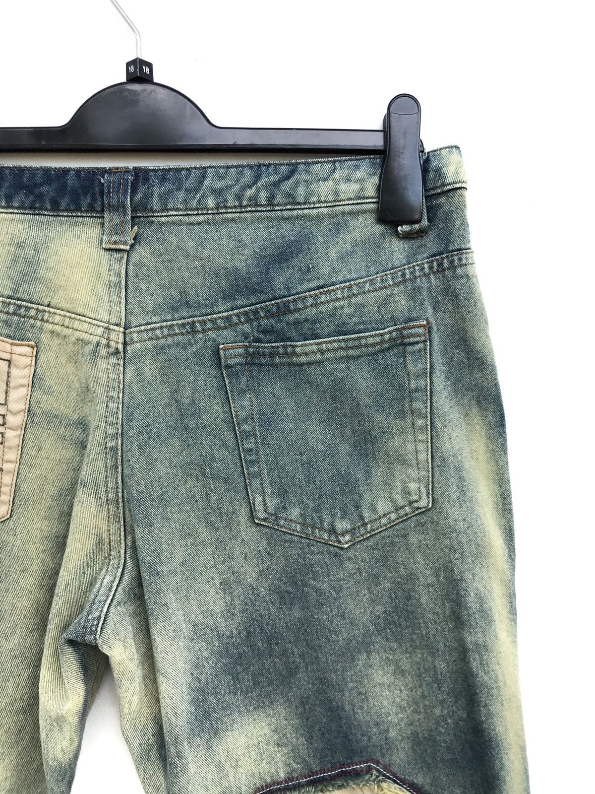 Japanese Brand Japanese Brand Gun Wolf Patchwork Distressed Kapital Style Size US 29 - 13 Thumbnail