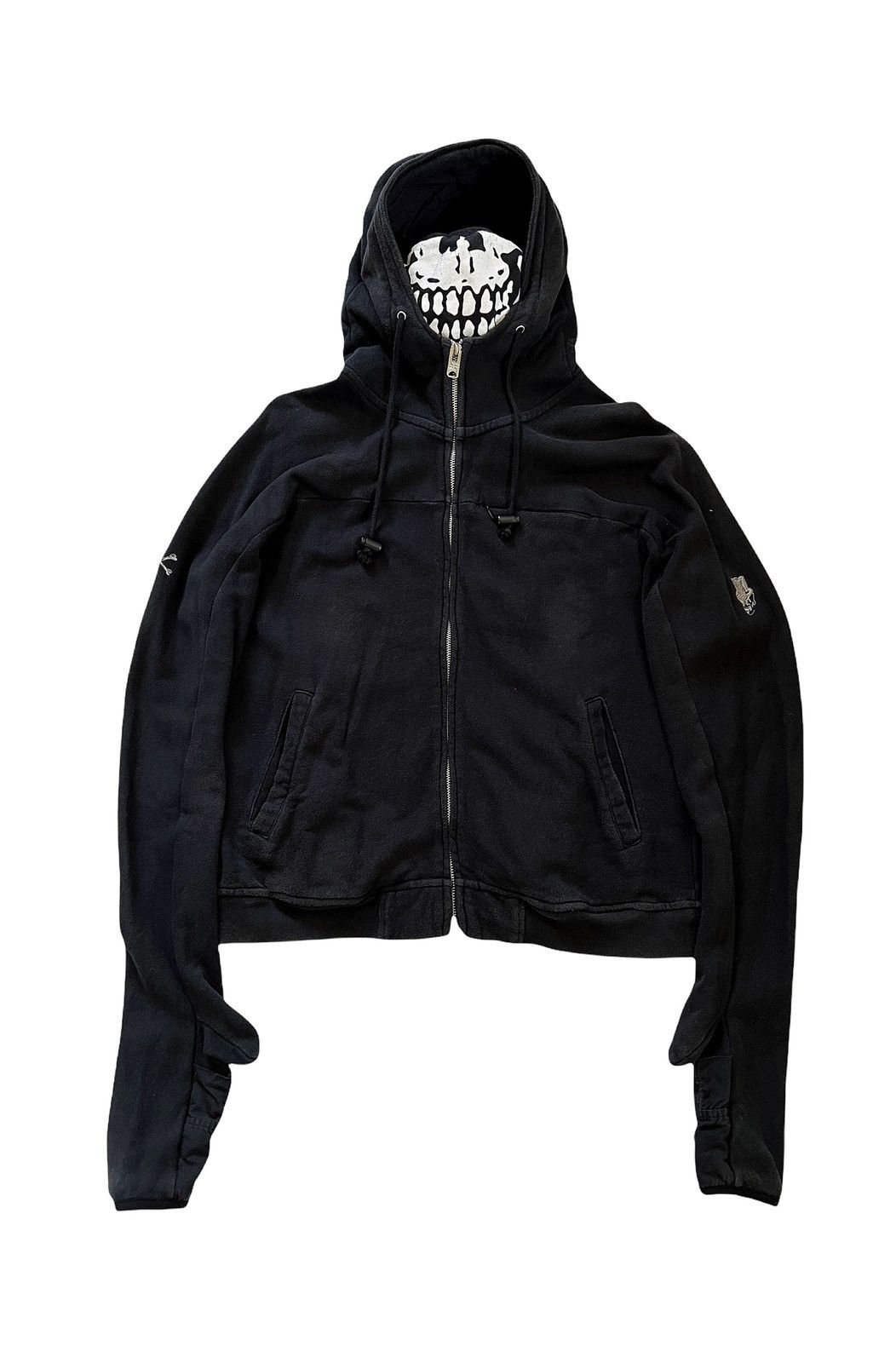 image of Ppfm 2000’S Skeleton Ninja Hoodie in Black, Men's (Size Medium)