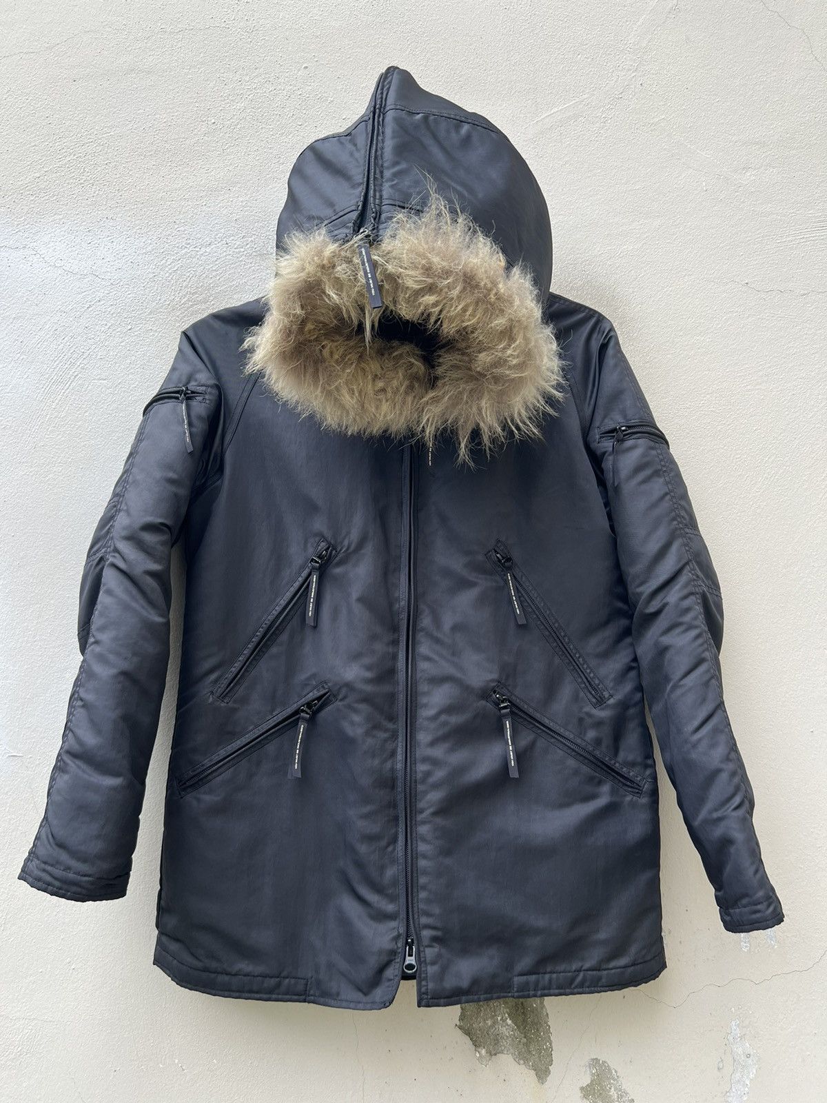 Japanese Brand Vintage 2000s NUKE Pre Julius 7 Waxed Artic Parka Jacket Size US M / EU 48-50 / 2 - 3 Thumbnail