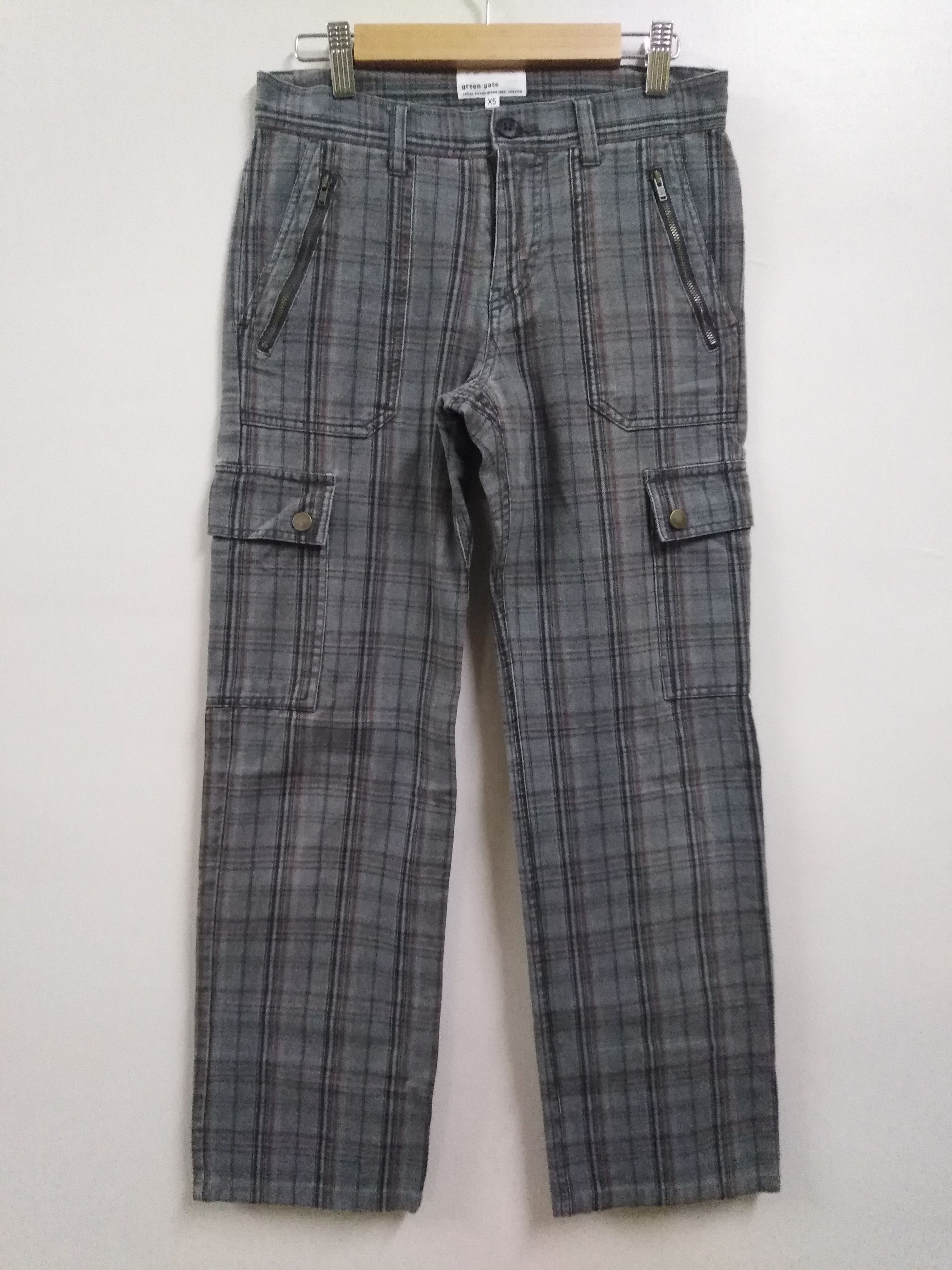 image of Avant Garde x Tornado Mart United Arrows Greenlabel Relaxing Tartan Checked Cargo, Men's (Size 28)