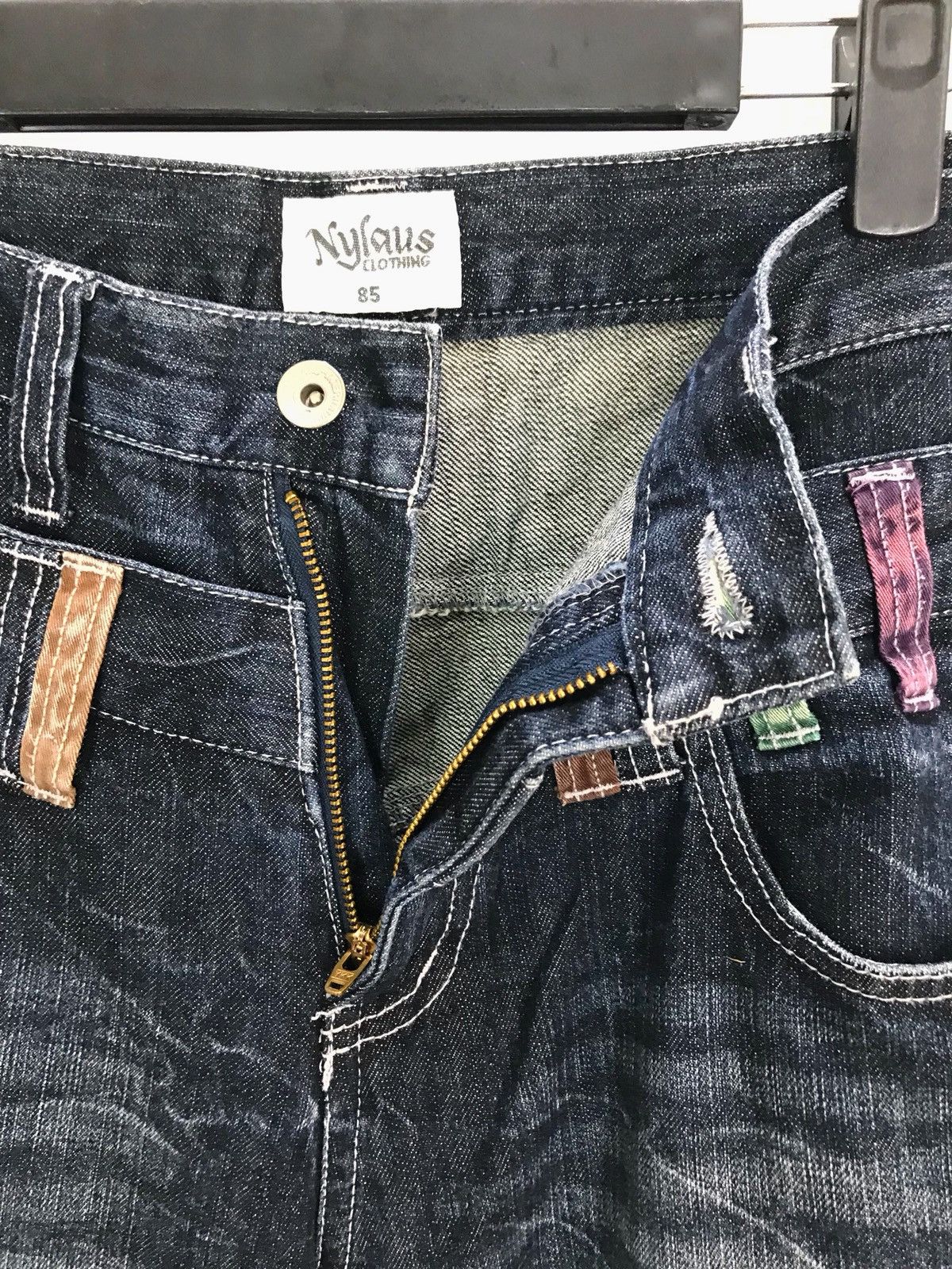 Comme des Garcons × Undercover Japanese Brand Double Waist Clawmark Faded Denim Jeans Size US 32 / EU 48 - 11 Thumbnail