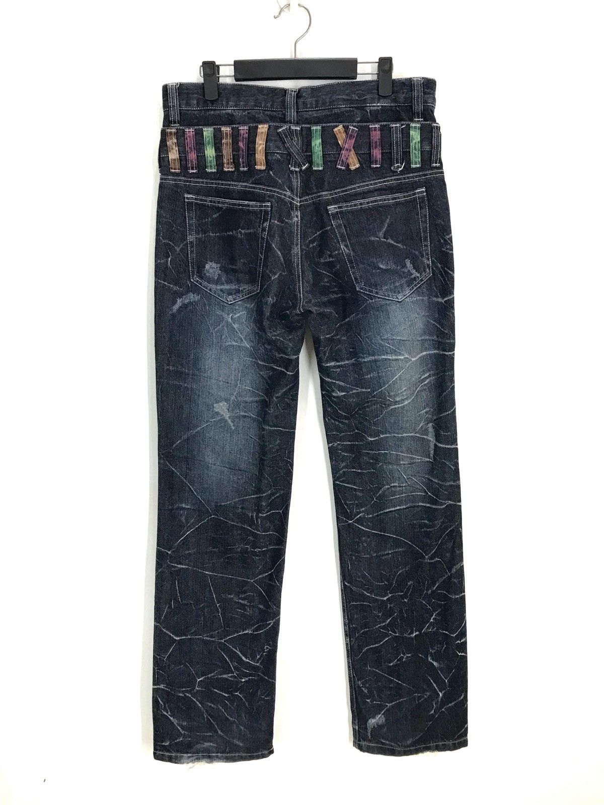 Comme des Garcons × Undercover Japanese Brand Double Waist Clawmark Faded Denim Jeans Size US 32 / EU 48 - 7 Thumbnail
